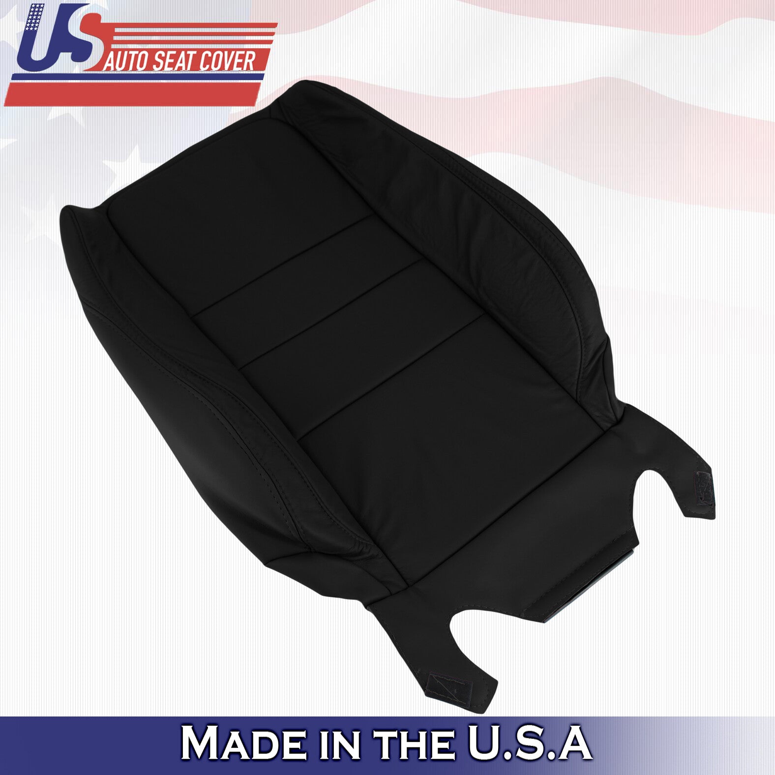 2008 to 2012 For Honda Accord Sedan 2x Top & 2x Bottom Leather Seat Covers Black