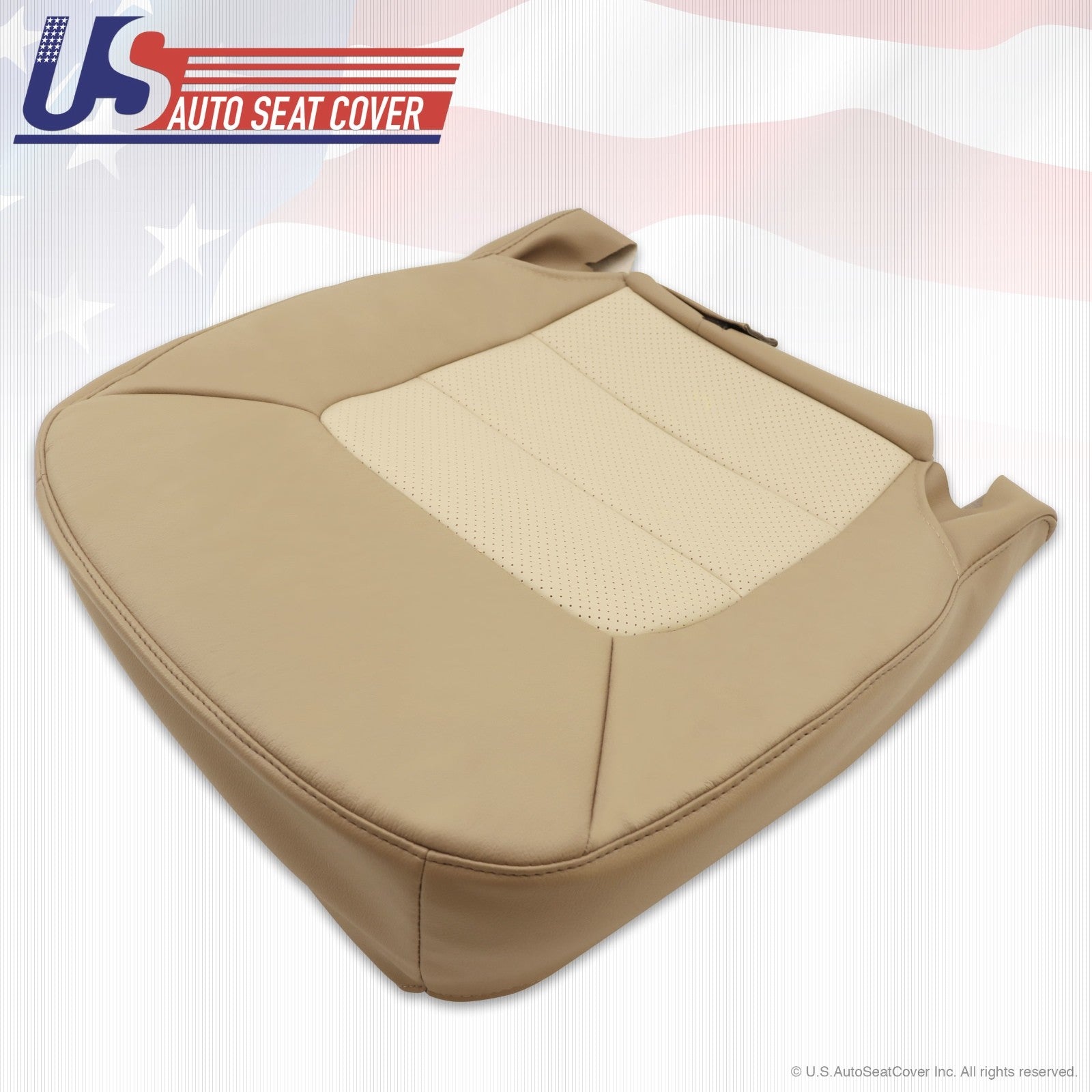 2003 Expedition Eddie Bauer Driver & Passenger Bottom Seat Cover Perforated tan