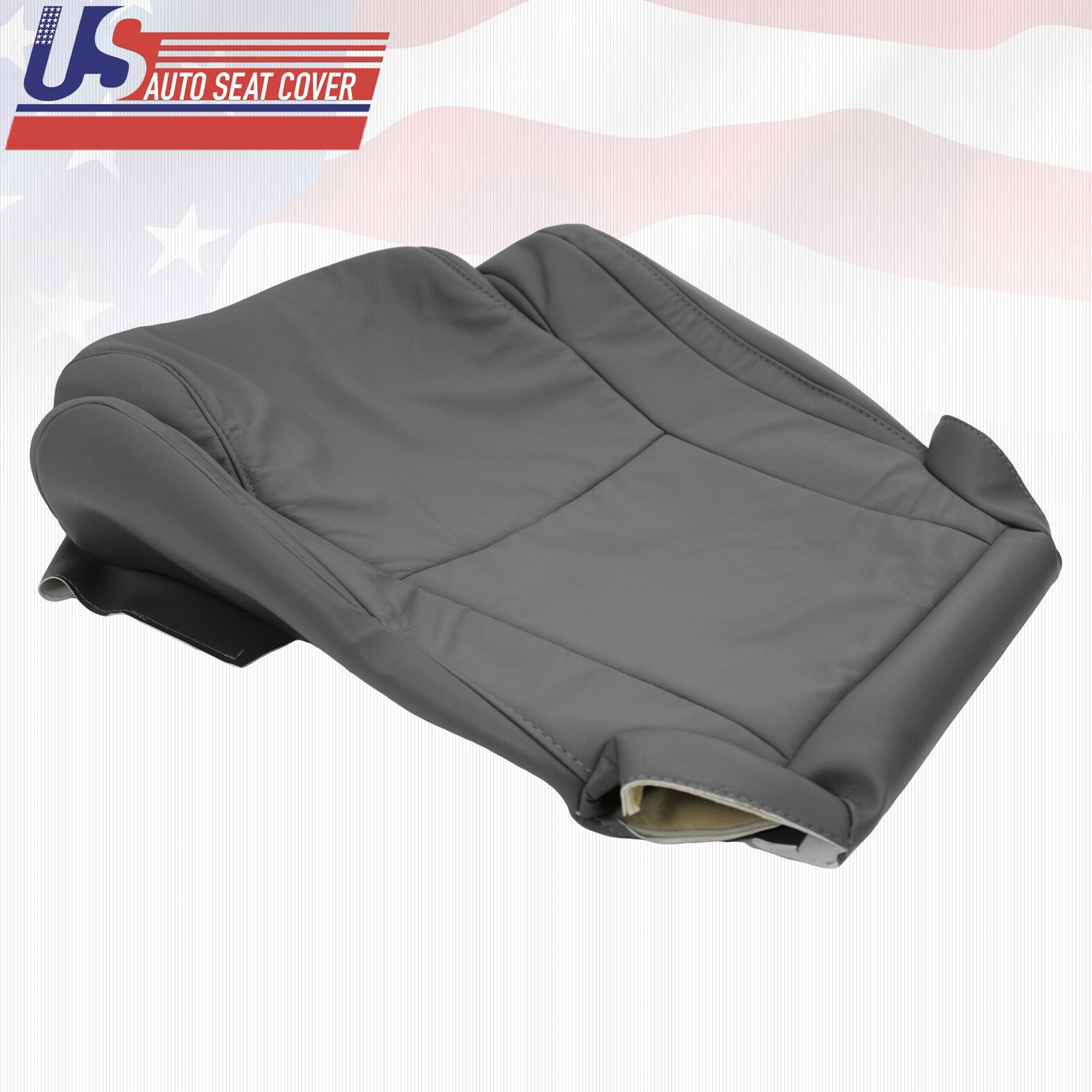 Fits 2007 2008 Toyota Tundra Passenger Bottom Gray Leather Seat Cover