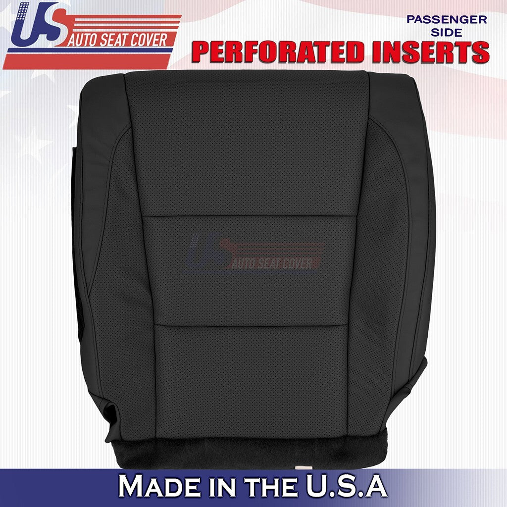2014 to 2019 For Toyota Highlander Passenger Bottom Leather w/Perf Cover Black