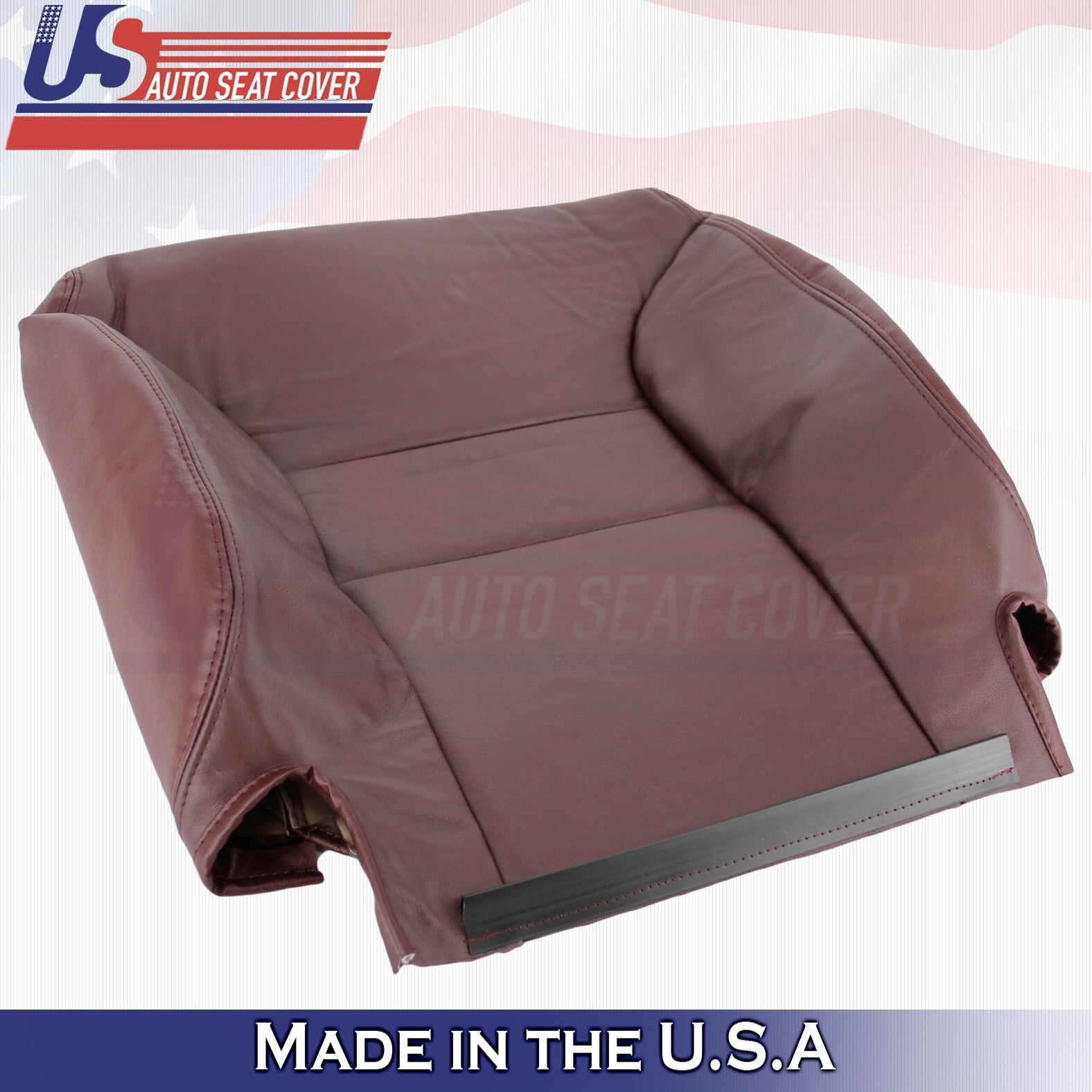 1997 1998 For Chevy Silverado 1500 2500 Passenger Top Bottom Leather Covers Red