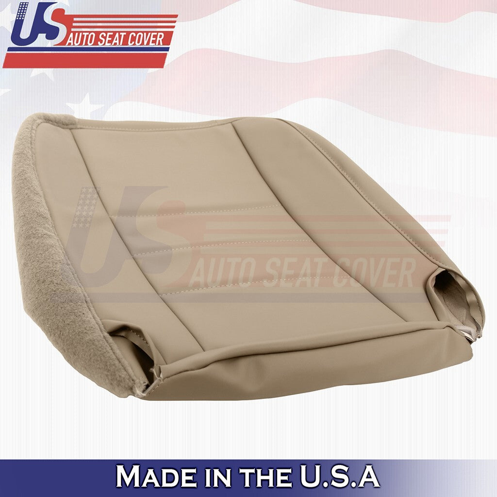 1997 to 2006 Fits Jeep Wrangler Front Passenger Bottom Leather Seat Cover Tan