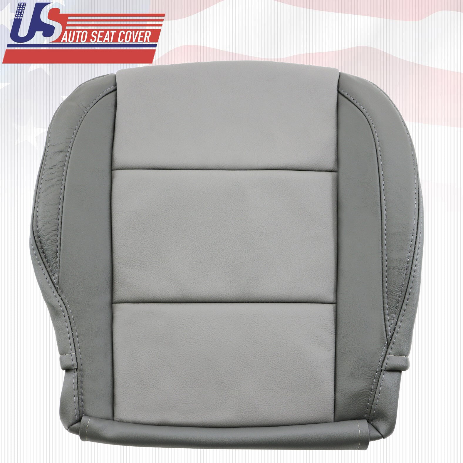 FOR DRIVER PASSENGER Bottom LEATHER 2-Tone Gray Cover Nissan Armada 2005 to 2015