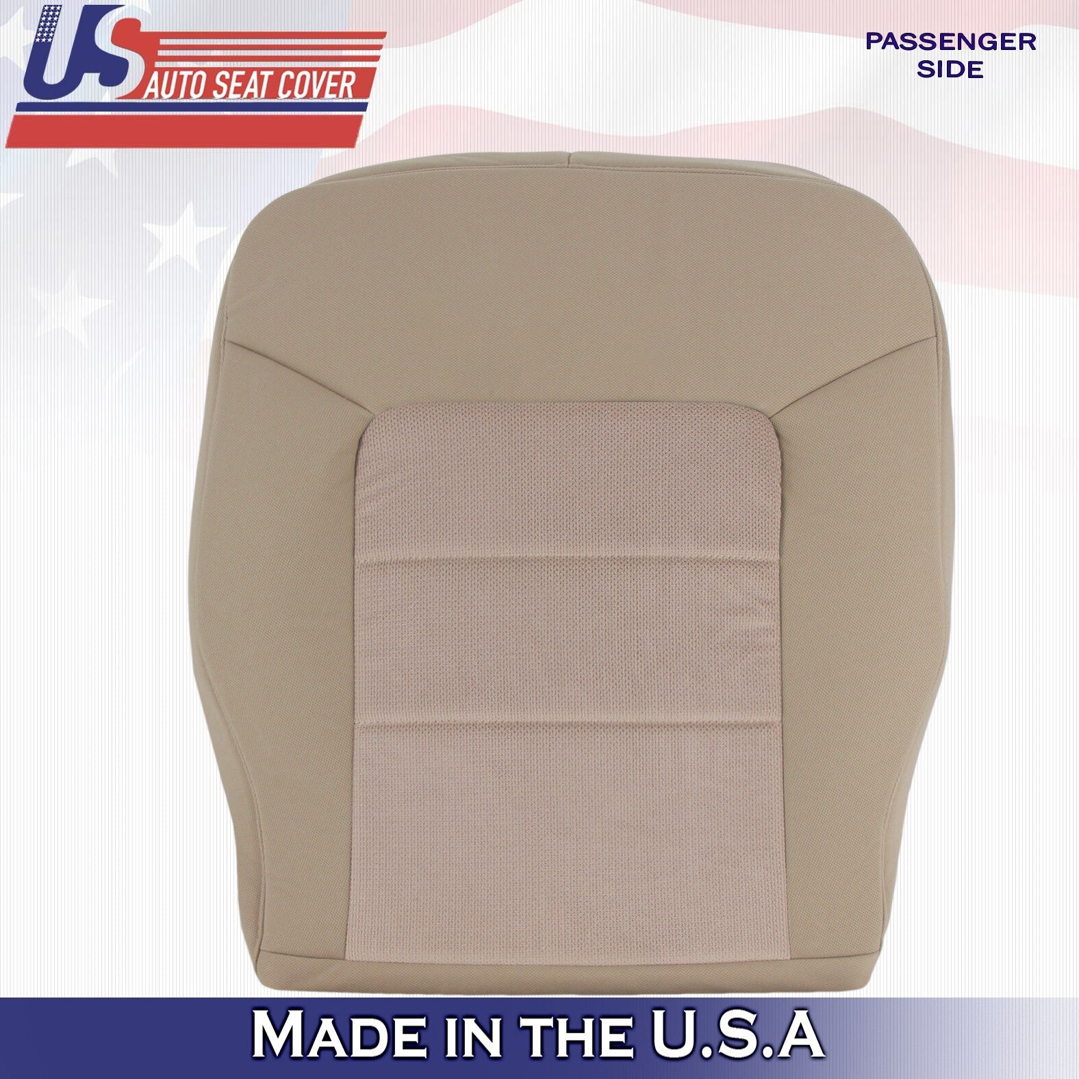 2003 2004 For Ford Expedition XLT 2nd Row Passenger Top Cloth Seat Cover Tan