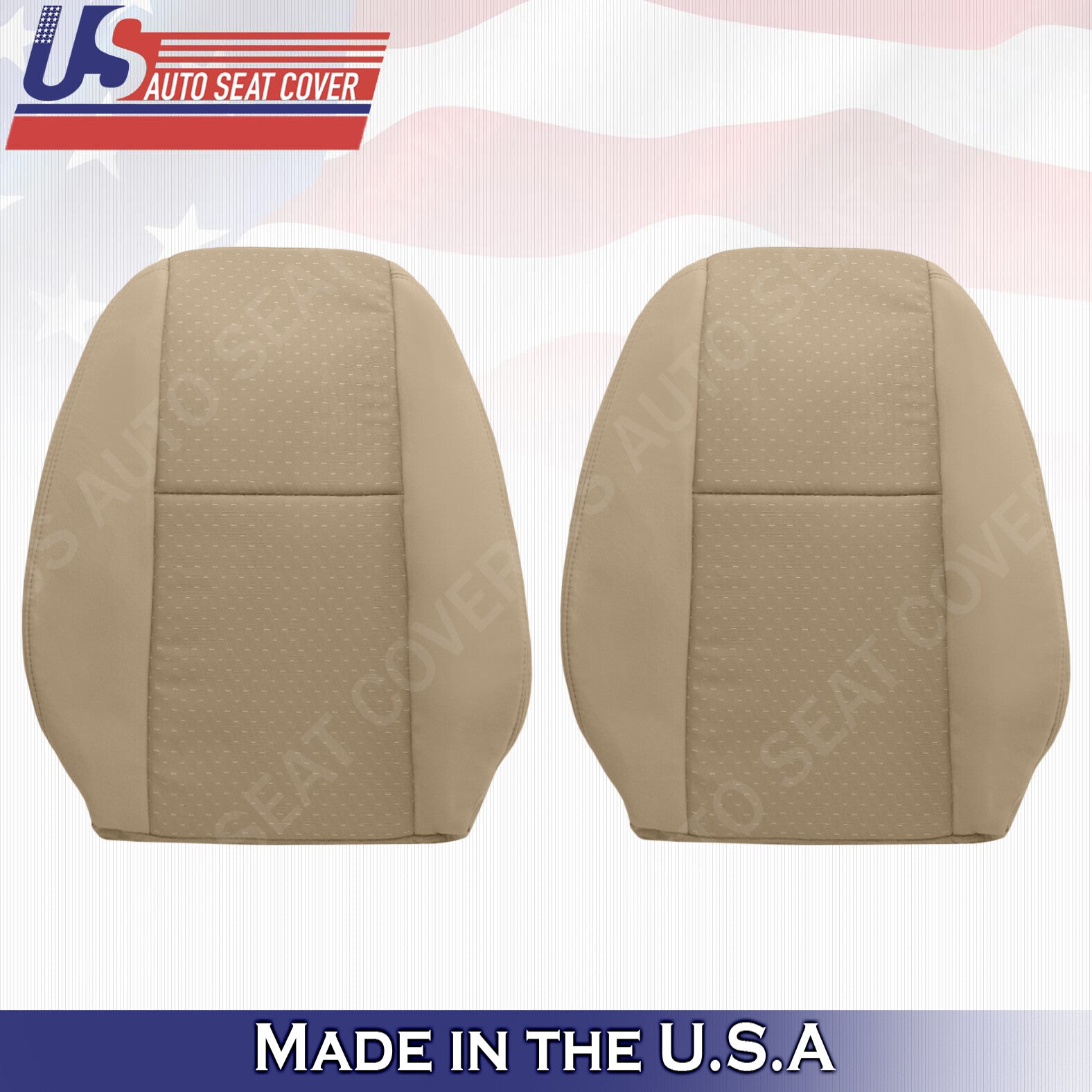 2009 to 2014 Chevy Silverado Driver & Passenger Tops Cloth Cover Cashmere Tan