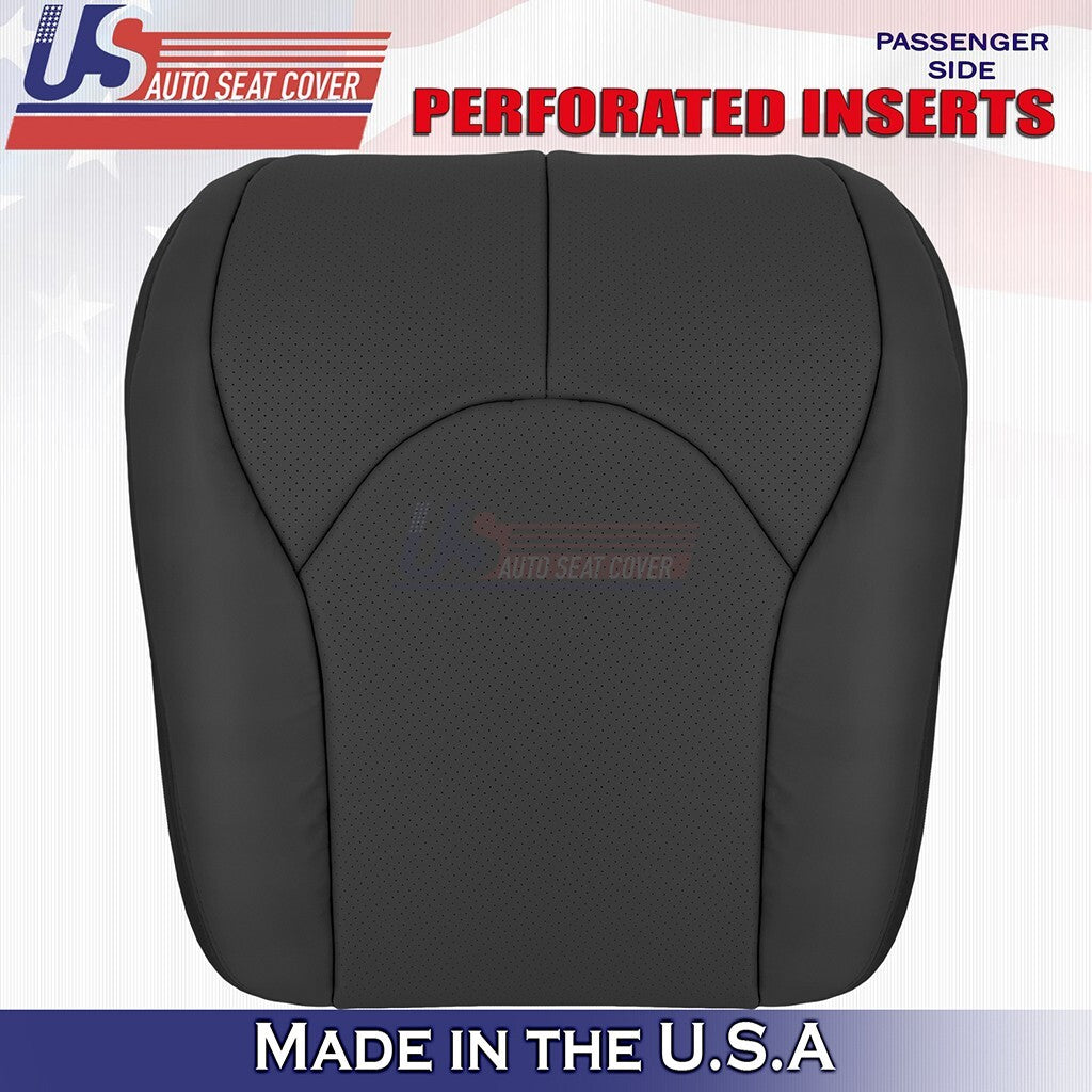 1996 to 2002 Fits Mercedes Benz SL600 Passenger Bottom Leather Perf Cover Black