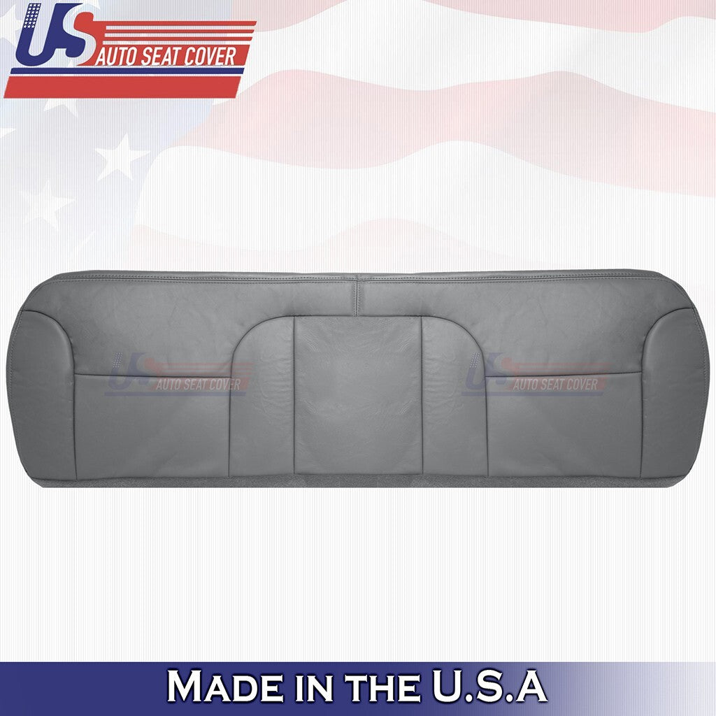 1995 to 1999 Fits Chevy Silverado Rear Bench Bottom & Top Leather Cover Gray