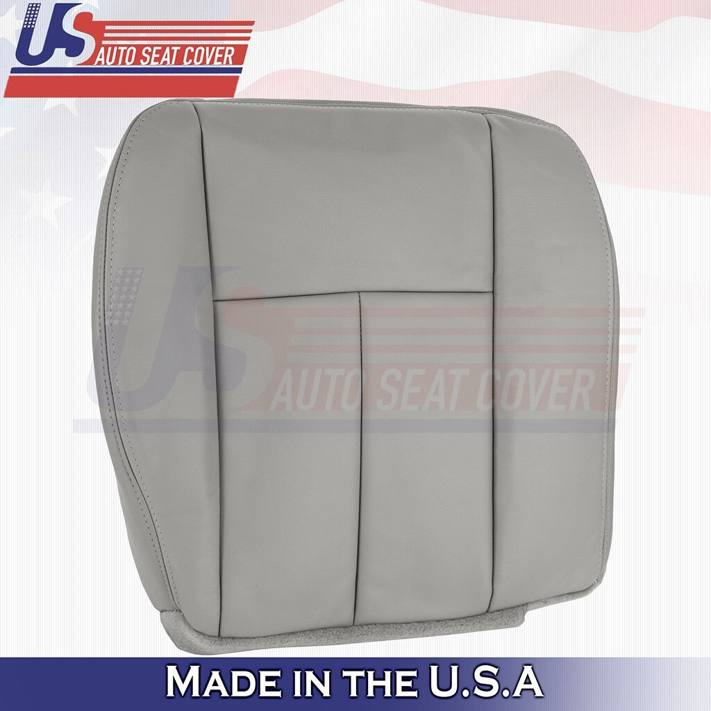 2005 to 2009 FITS GMC Envoy Driver & Passenger Bottoms Leather Cover Light Gray