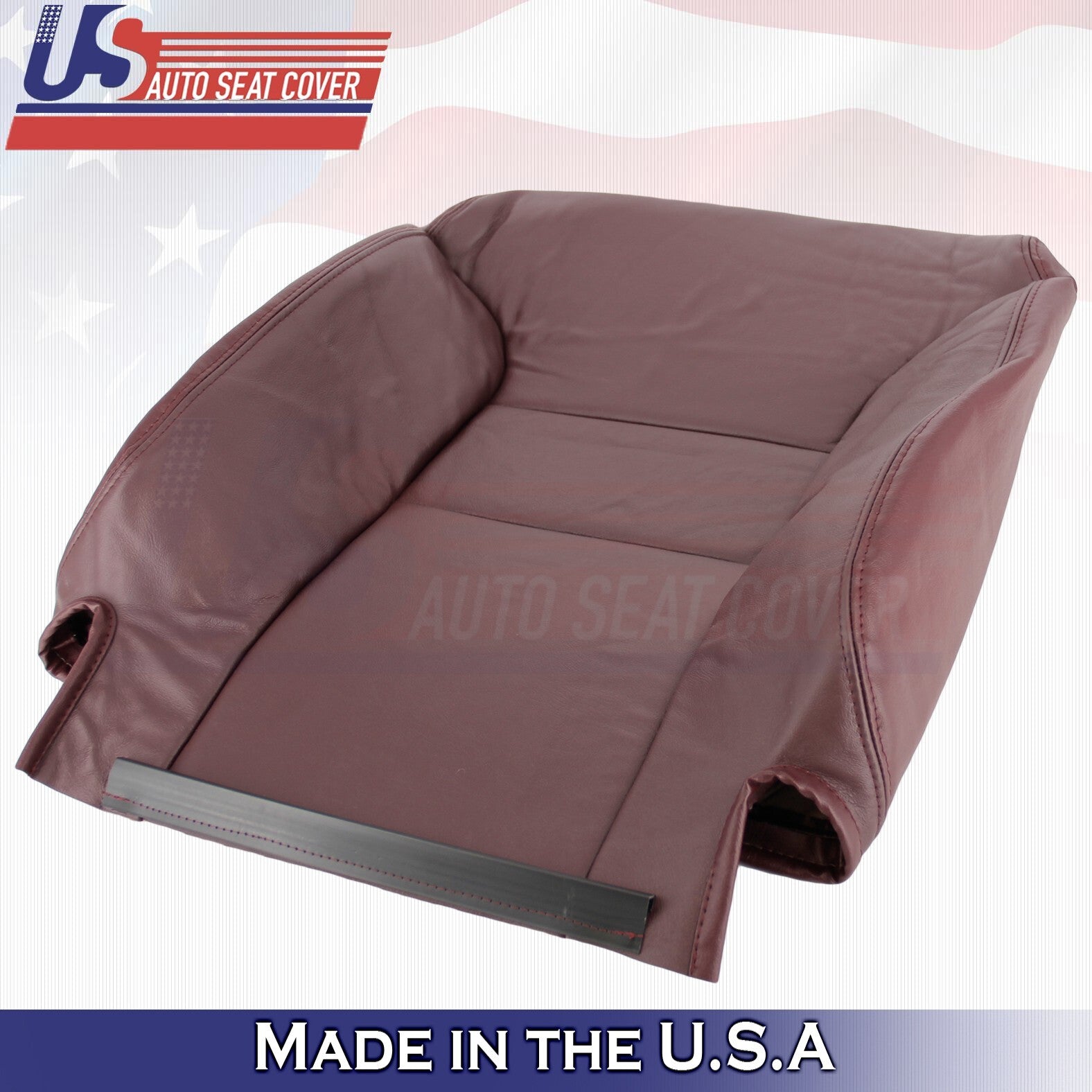 1995 1996 For Chevy Silverado 1500 2500 Passenger Top Bottom Leather Covers Red