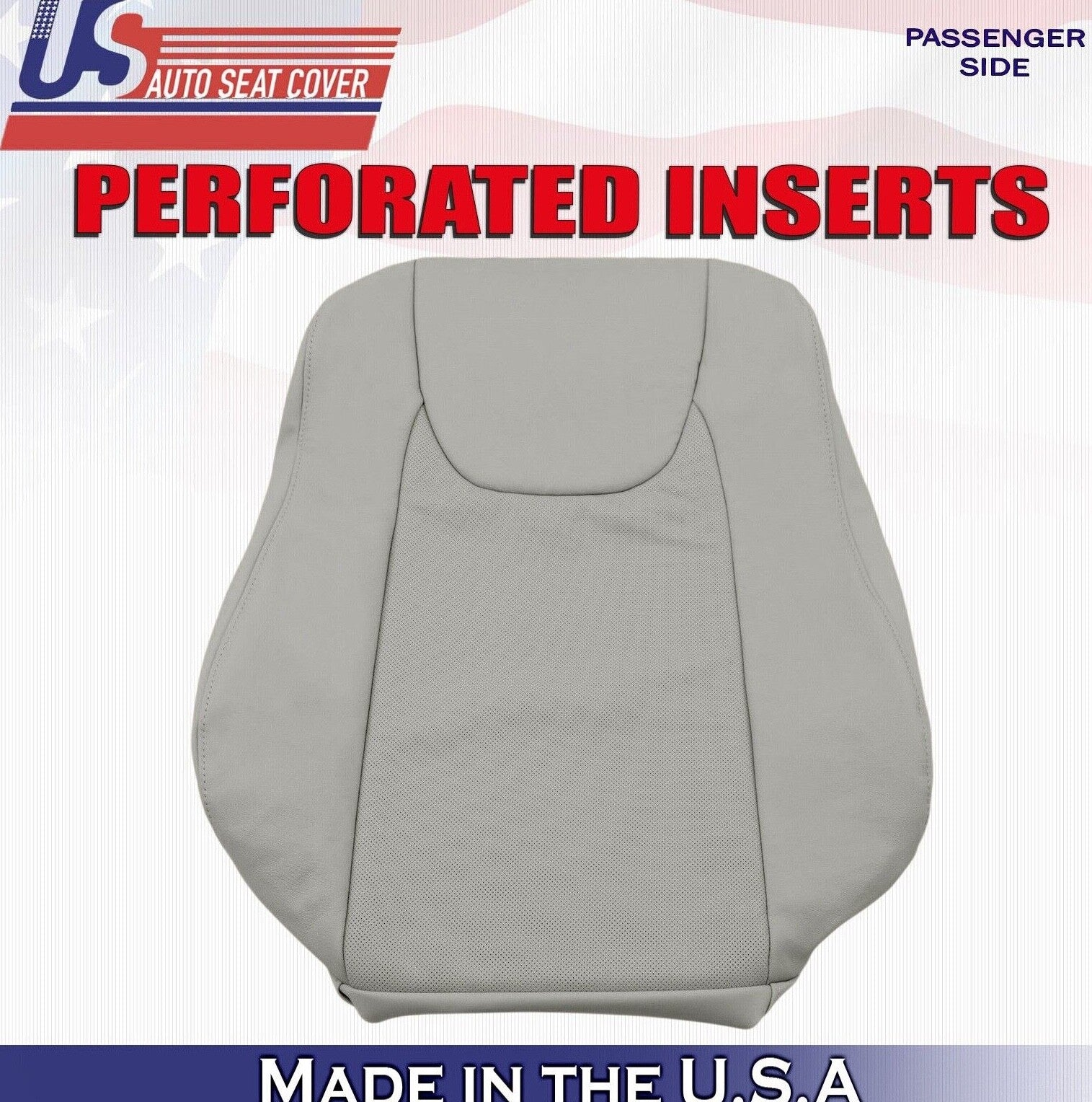 2015 For Lexus RX350 RX450H Passenger Top Perforated Leather Seat Cover Gray