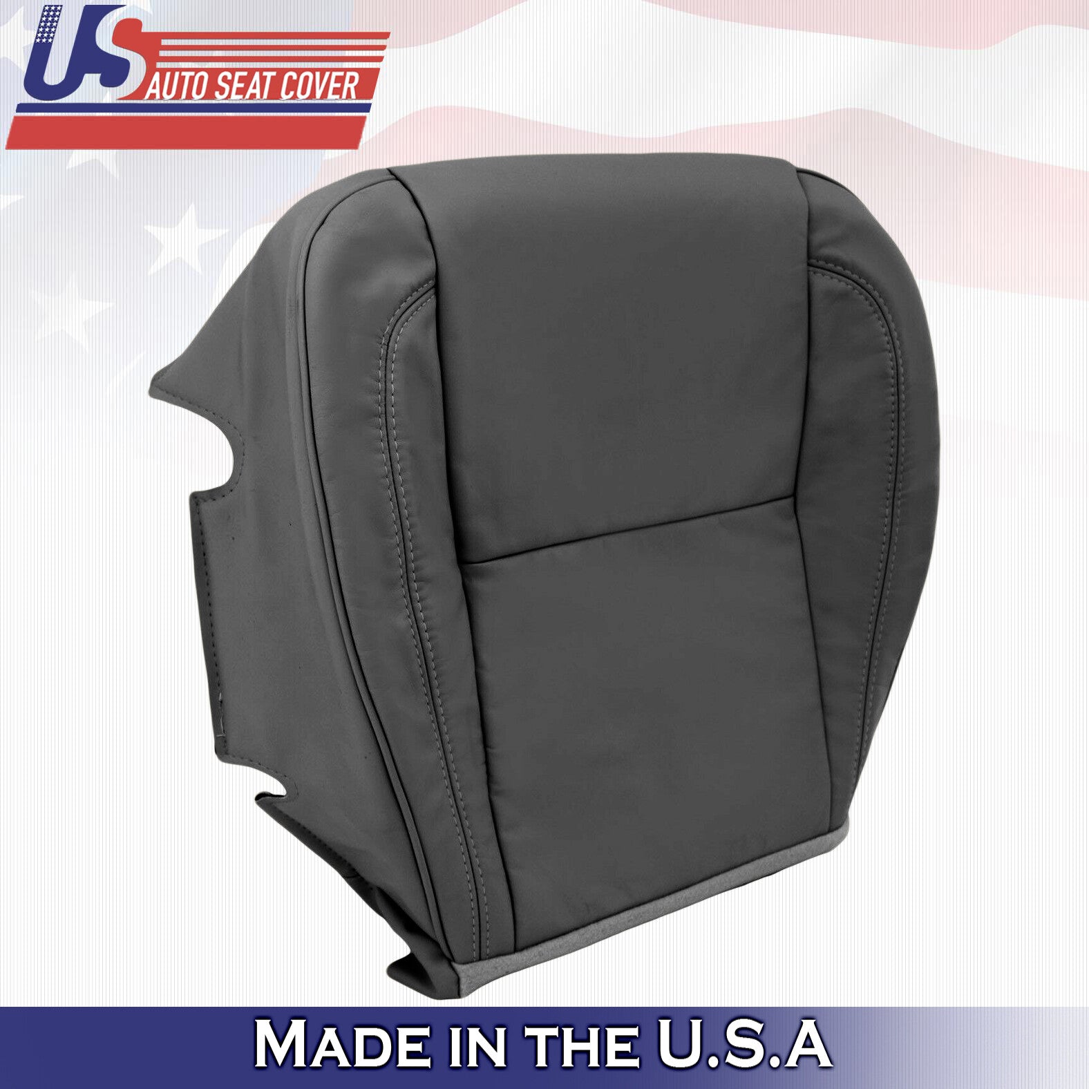 2002 2003 For Lexus GS430 Driver Side Bottom Synthetic Leather Seat Cover Black
