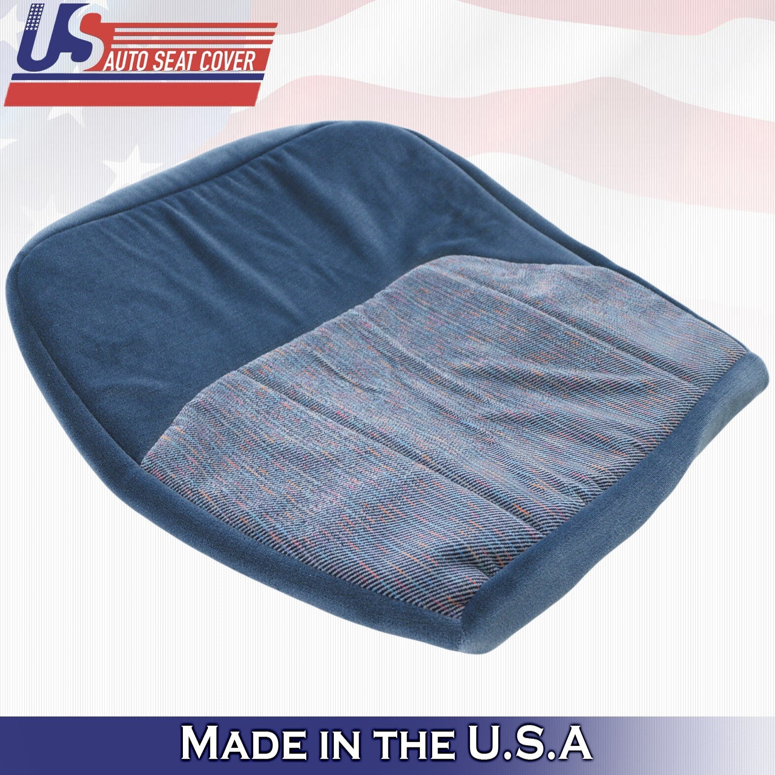 1994 1995 For Ford F150 F250 F350 F450 XLT Driver Bottom Cloth Seat Cover Blue