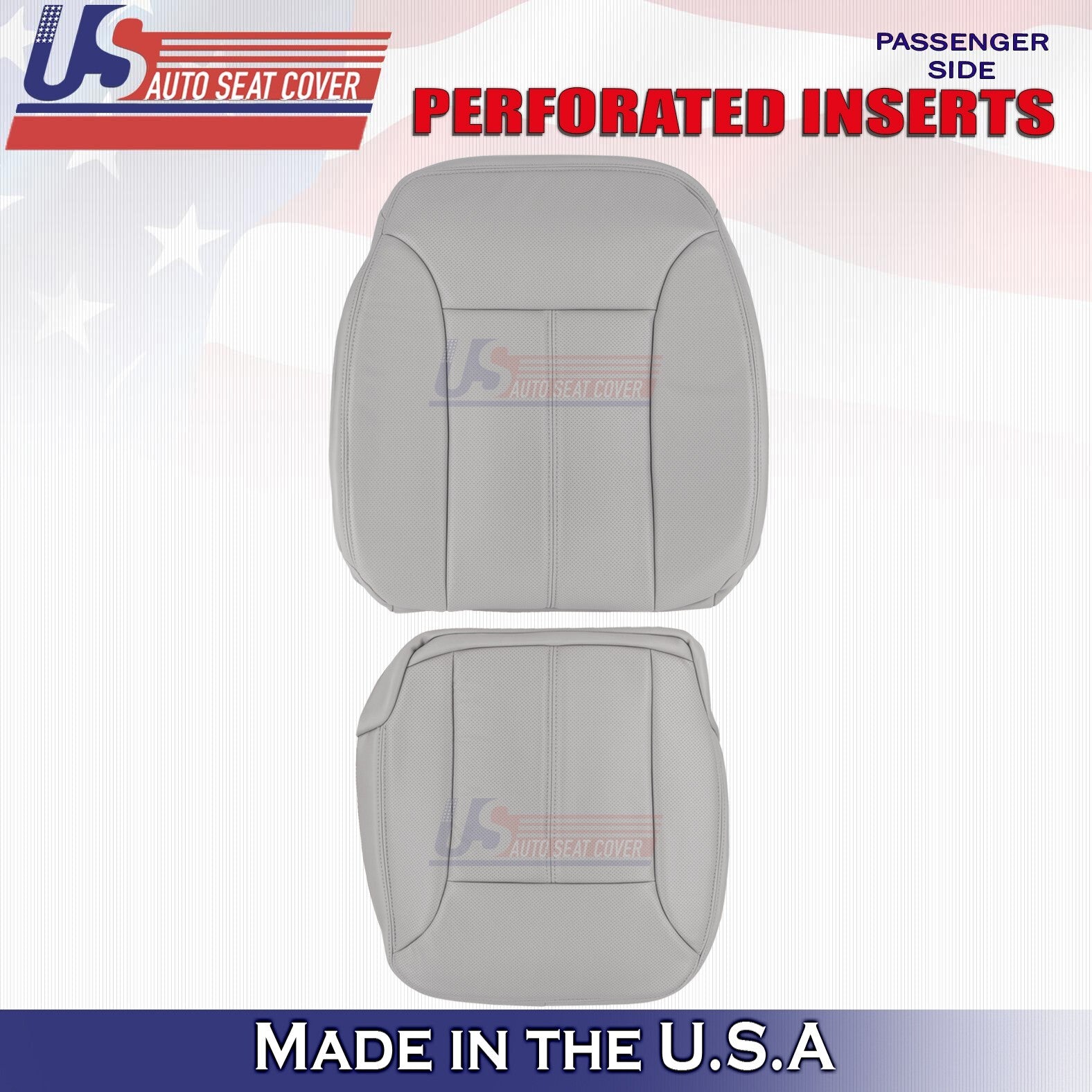 2007 to 2012 For Mercedes GL350 GL450 Passenger Top & Bottom Leather Covers Gray