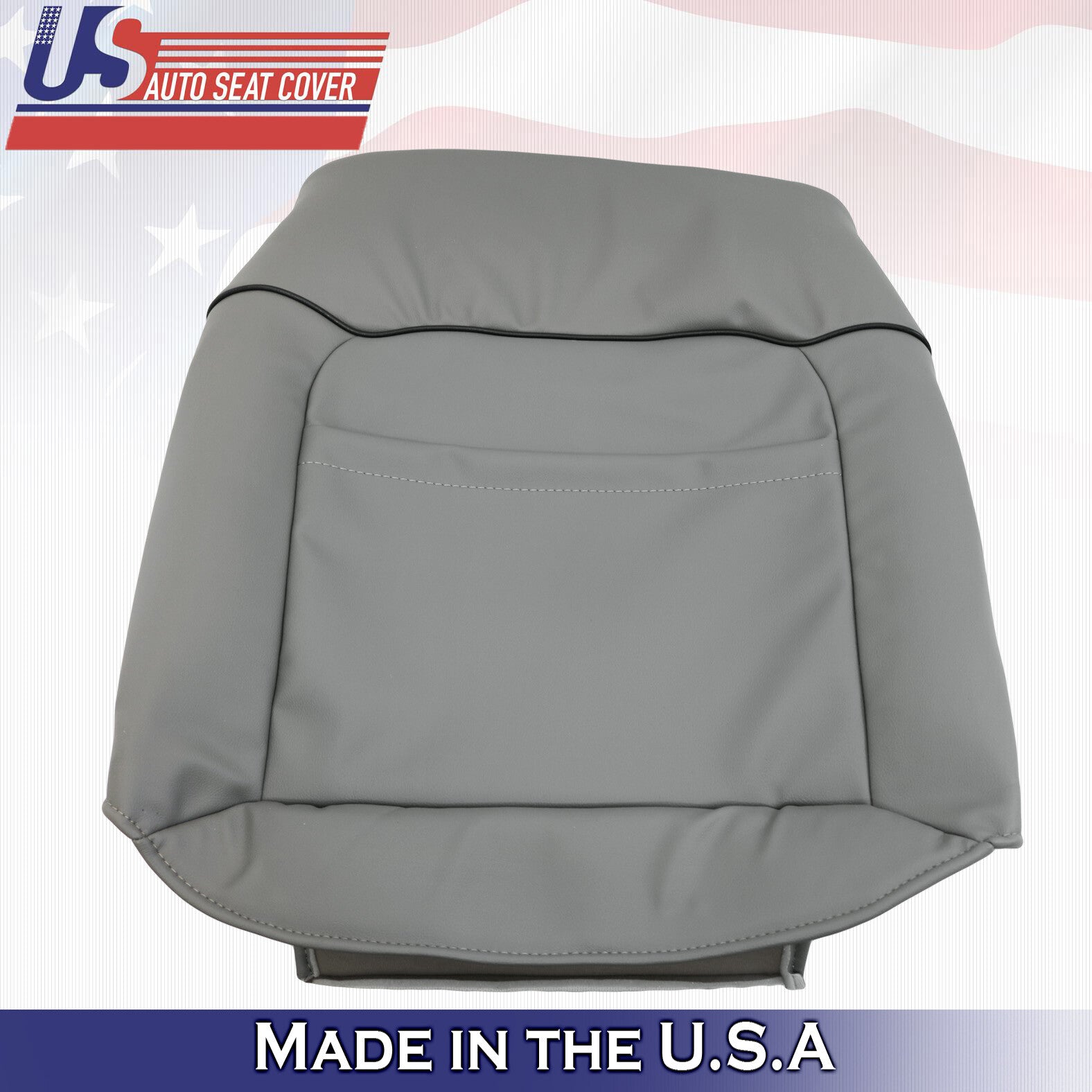 Gray Front Upper Backrest Leather Seat Cover FOR 2006 2007 2008 Lincoln Mark LT