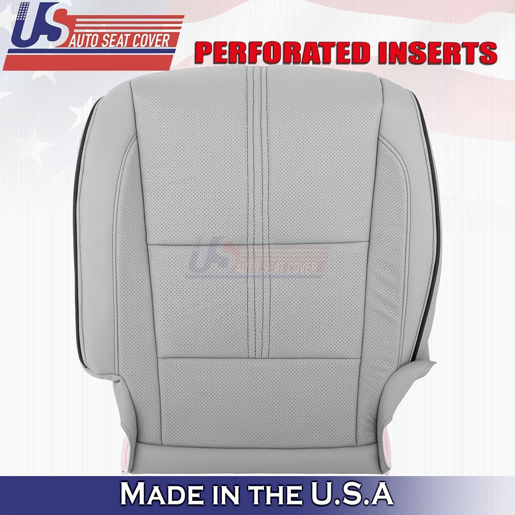 2017 to 2020 For Acura MDX Driver Bottom w/ Perforated Leather Seat Cover Gray