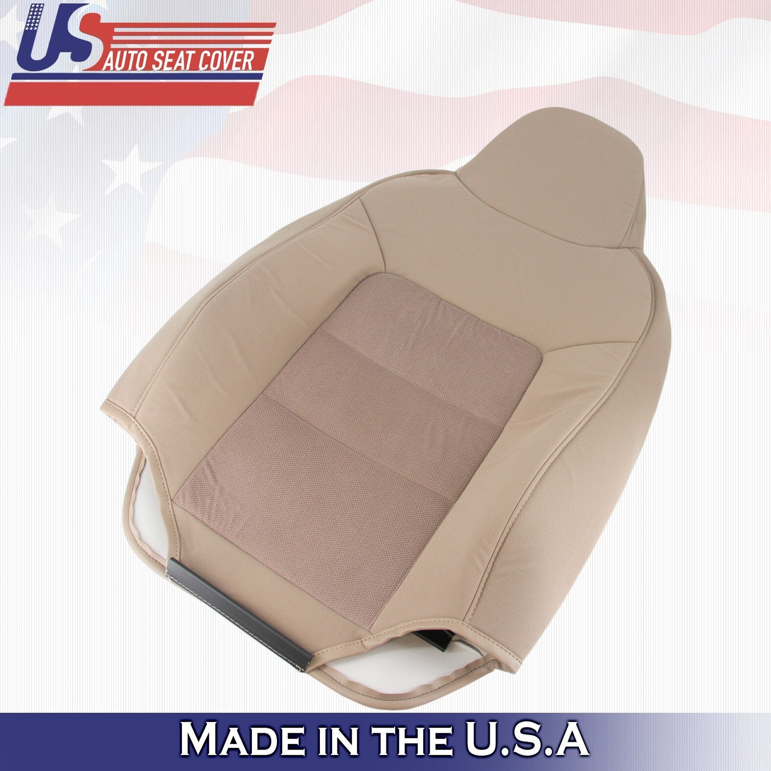 2003 2004 For Ford Expedition XLT Front Passenger Side Top Cloth Seat Cover Tan