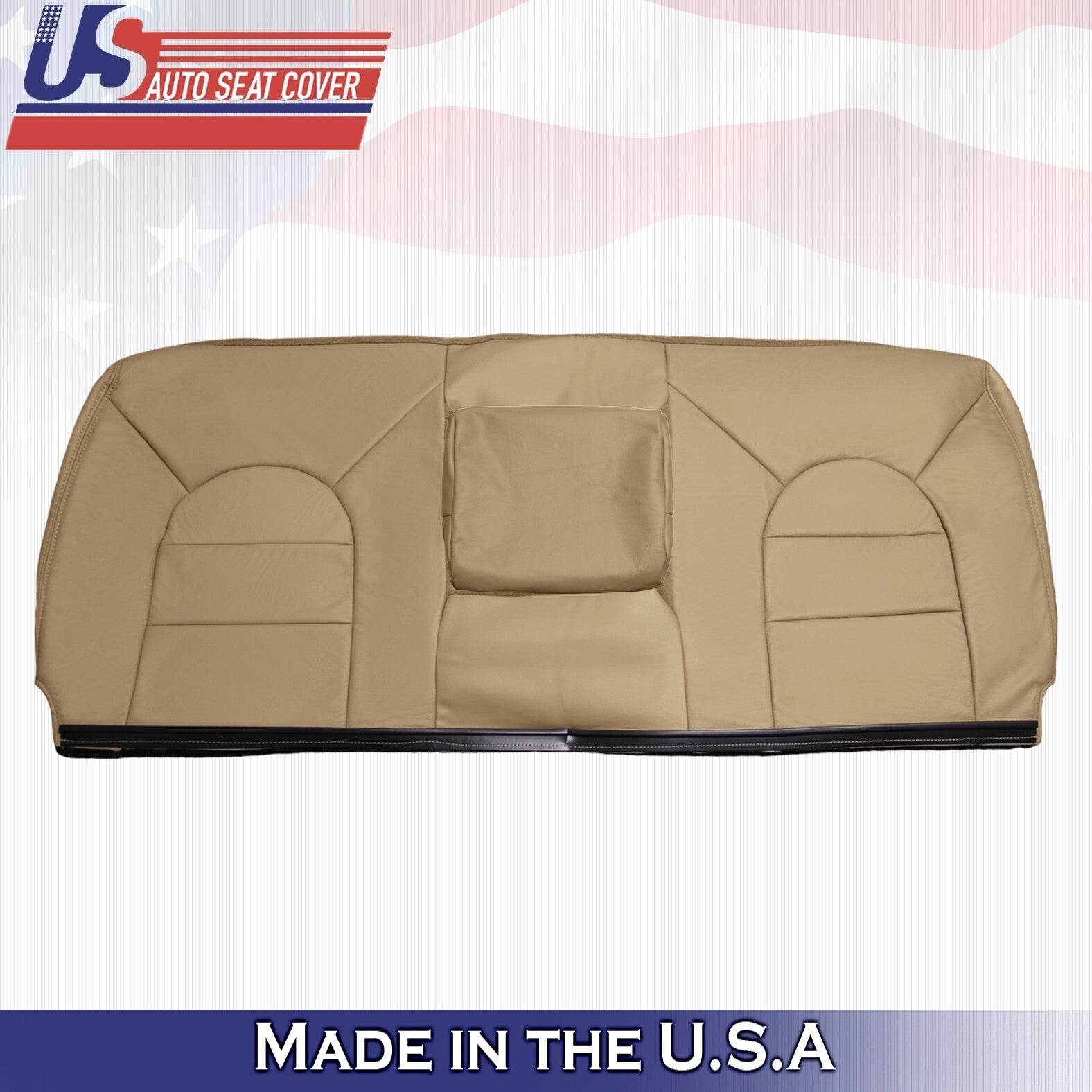 1999 For Ford F250 F350 F450 F550 Lariat Rear Bench Top Leather Seat Cover Tan