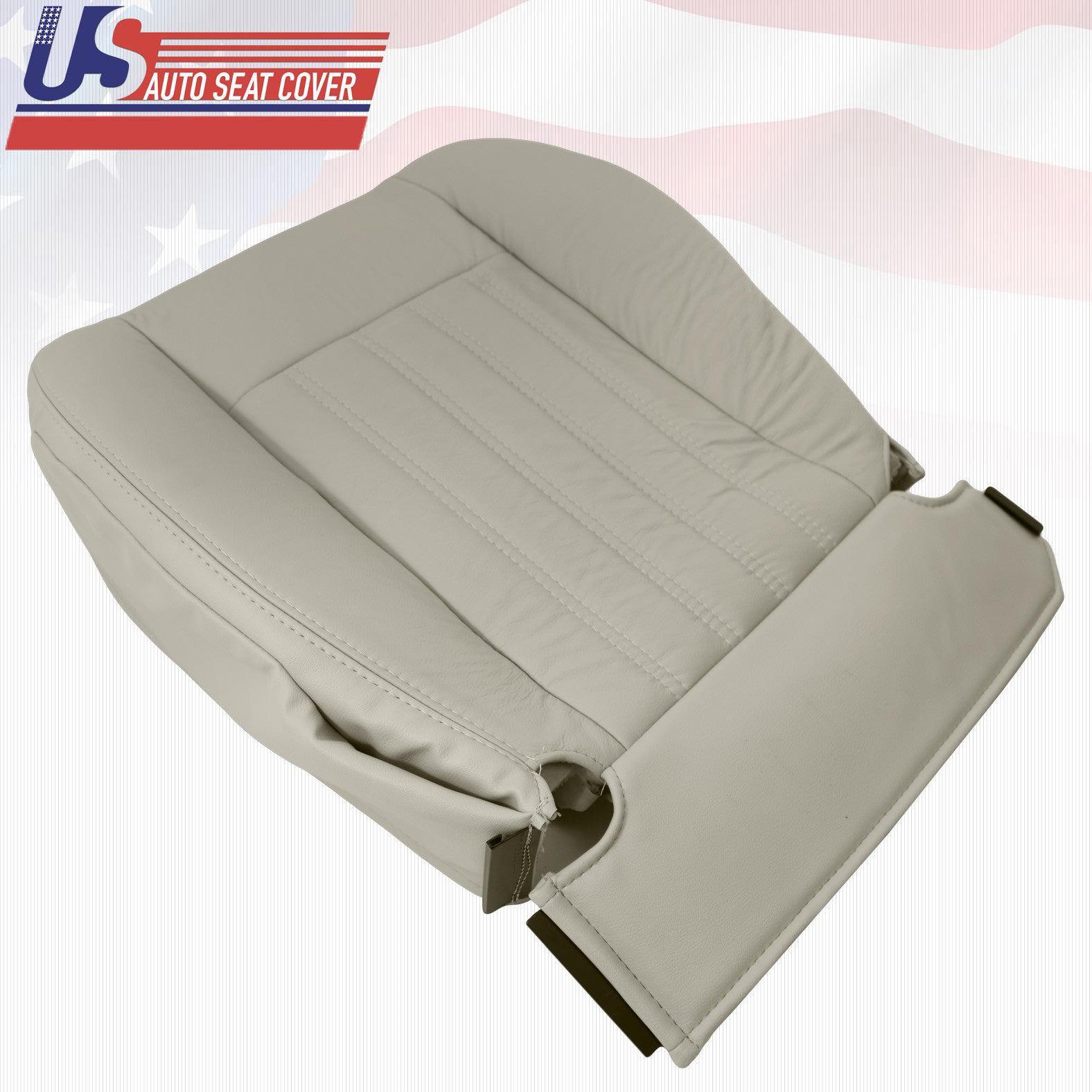 2004 Lincoln Aviator Driver + Passenger Bottom Genuine Leather Seat Cover Tan