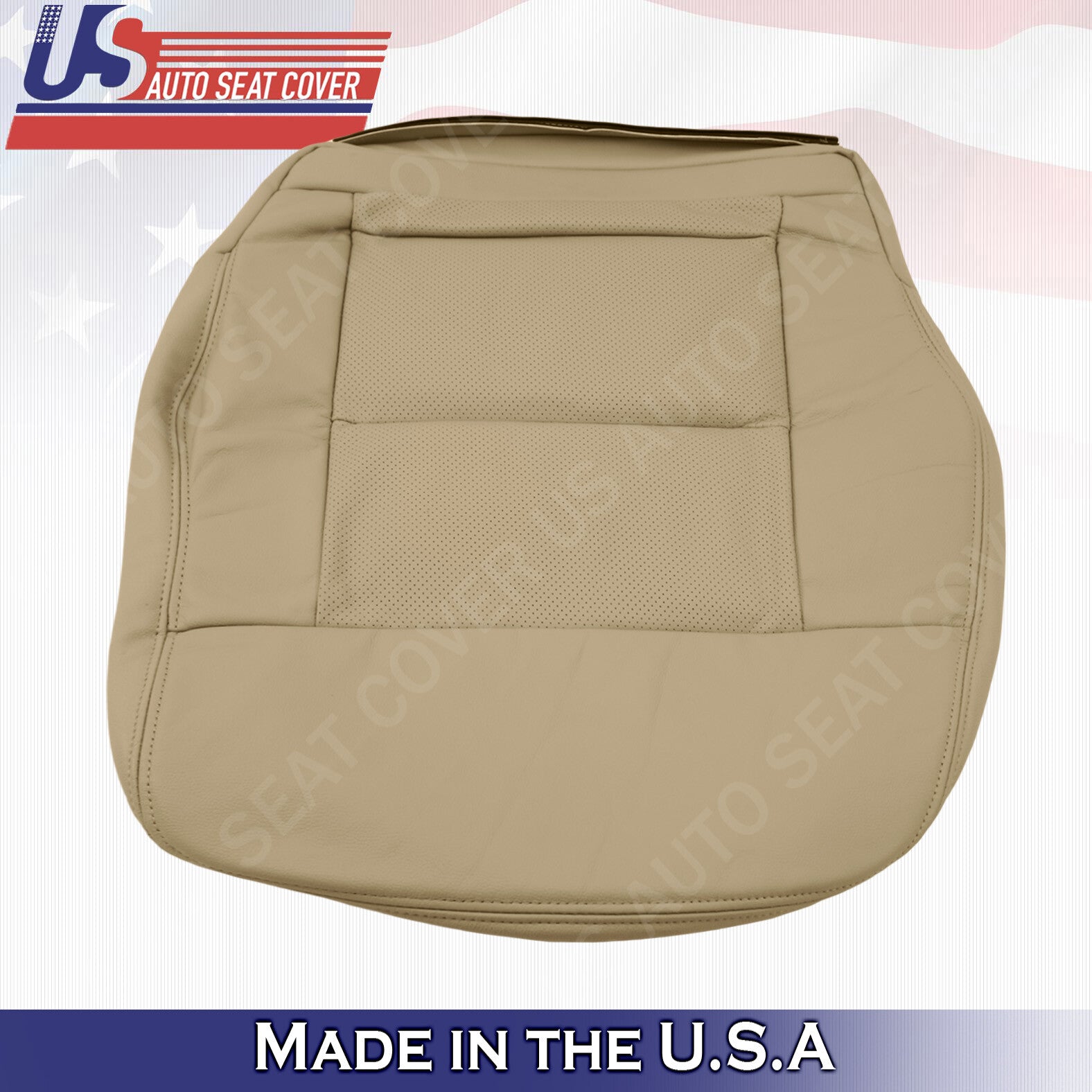 For 2014 2015 2016 Mercedes Benz E350 Passenger Bottom Leather Cover Silk Beige