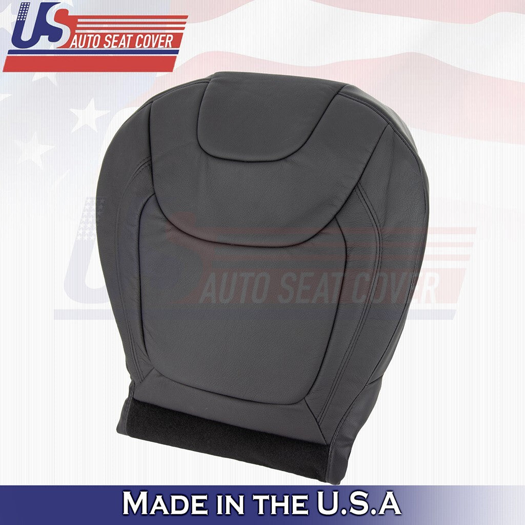 2015 to 2023 For Jeep Cherokee Driver Bottom Leather Seat Cover Black
