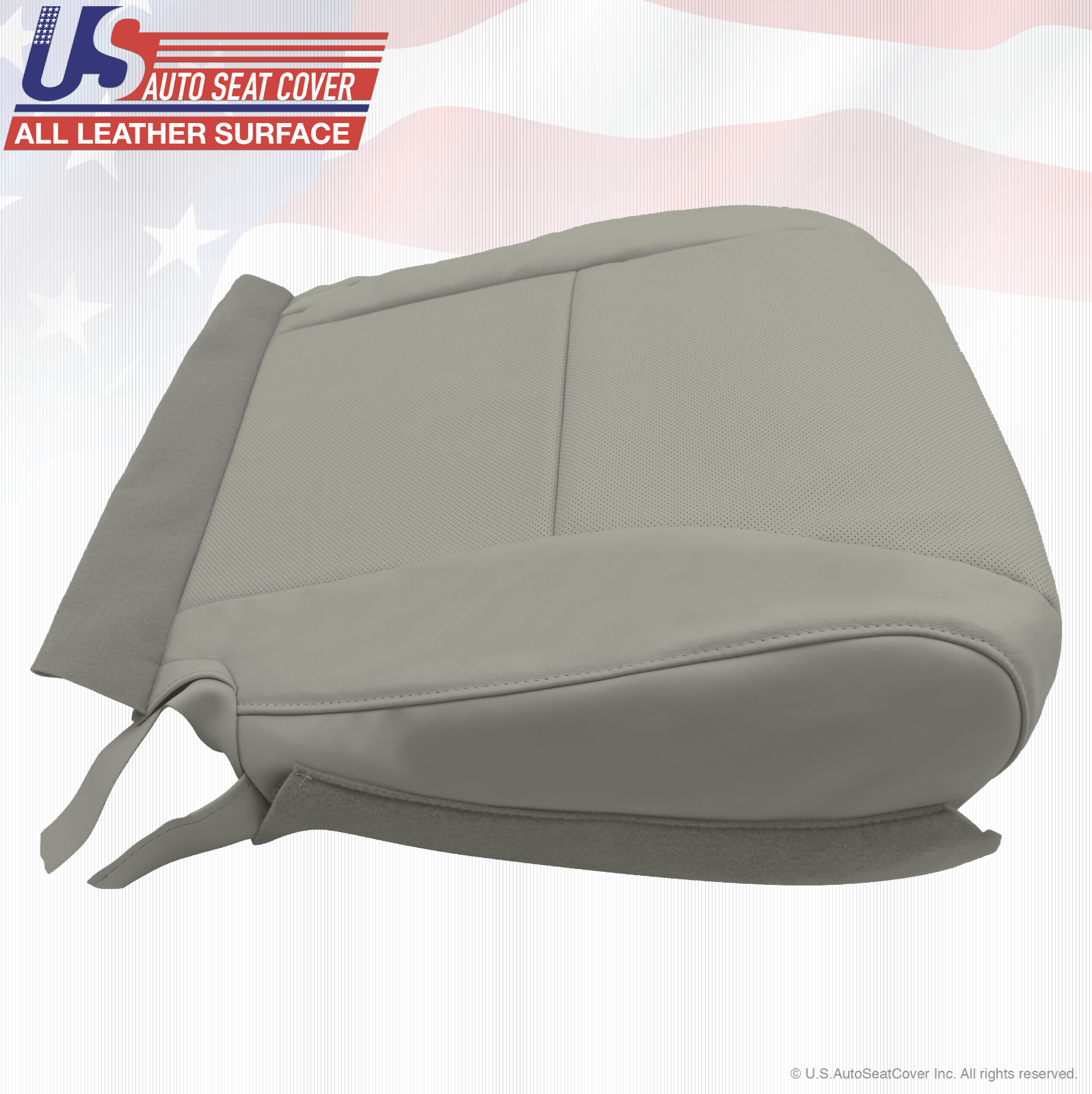 Fit 2010 2015 Lexus RX450 RX350 Driver Passenger Bottom Perf. Leather Cover Gray
