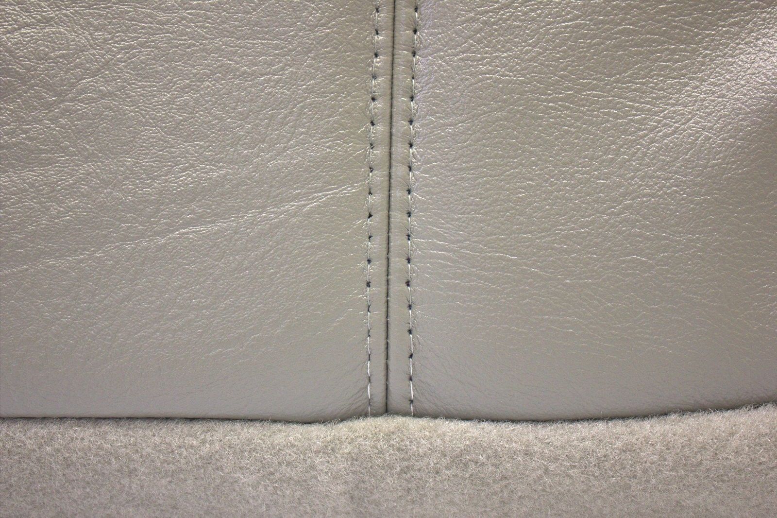 1999 to 2002 GMC Sierra Driver Bottom Replacement Leather Seat Cover Pewter Gray