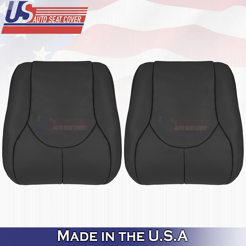 1996 to 2002 For Mercedes Benz SL600 Front Set Tops &Bottoms Leather Cover Black