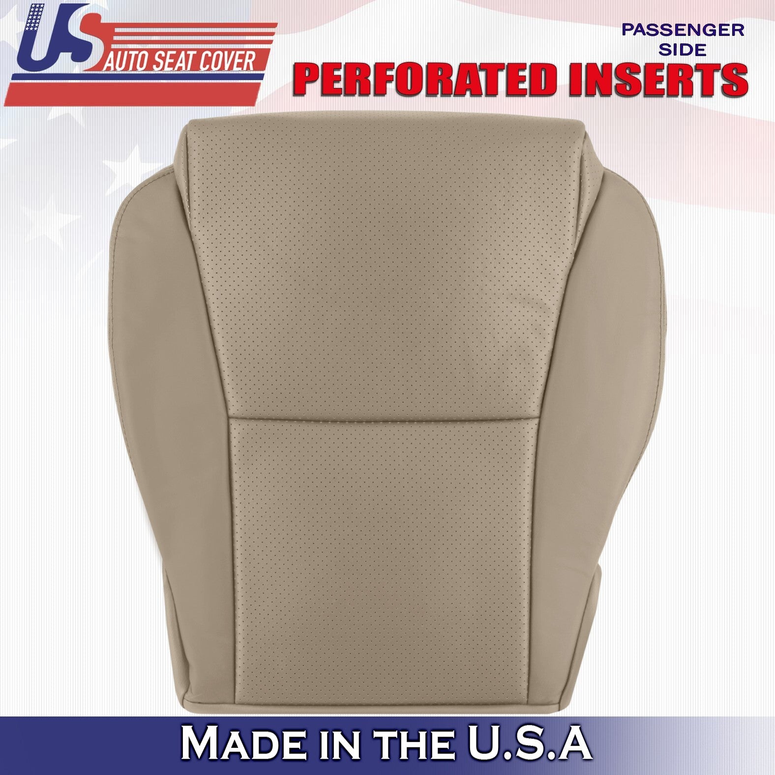 2004 For Toyota Solara Convertible Front Passenger Bottom Leather Seat Cover Tan