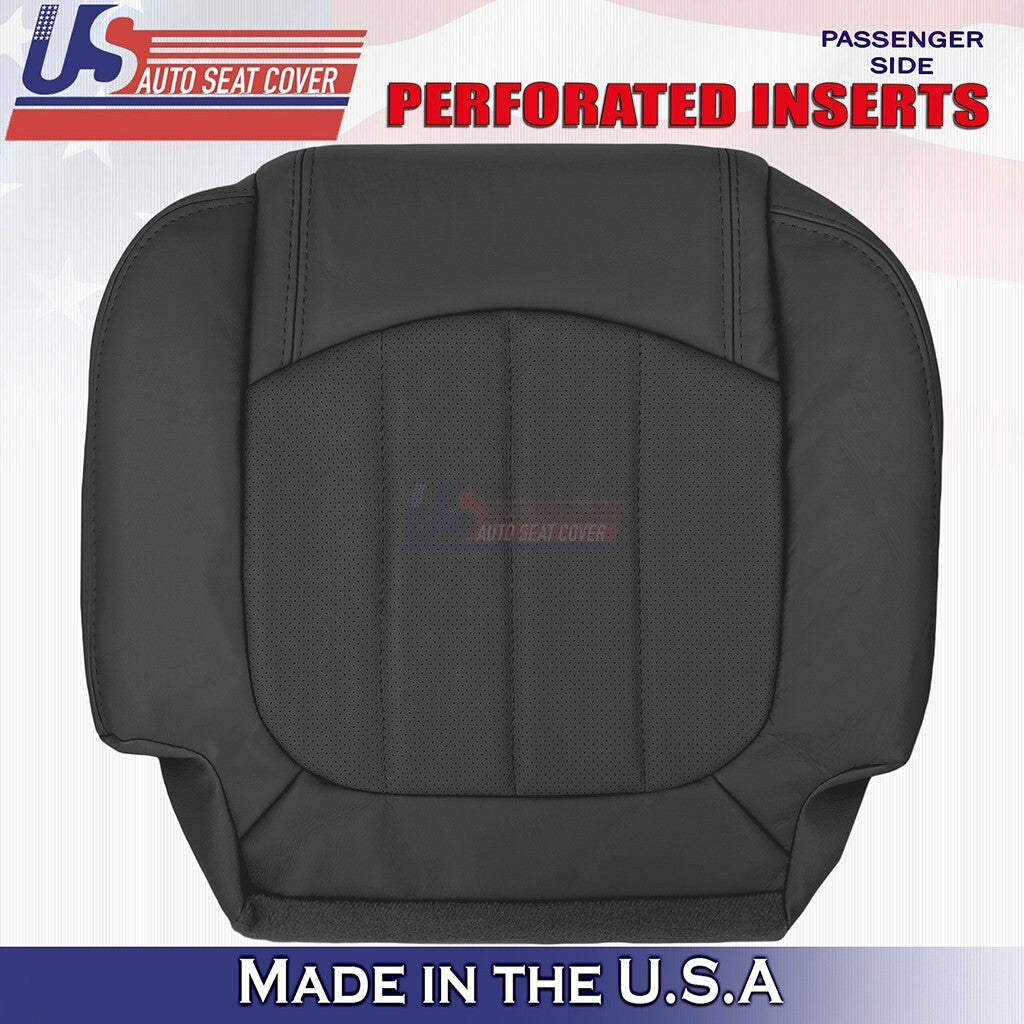 2008-2012 For Buick Enclave Rear Driver & Passenger Bottoms Leather Cover Black
