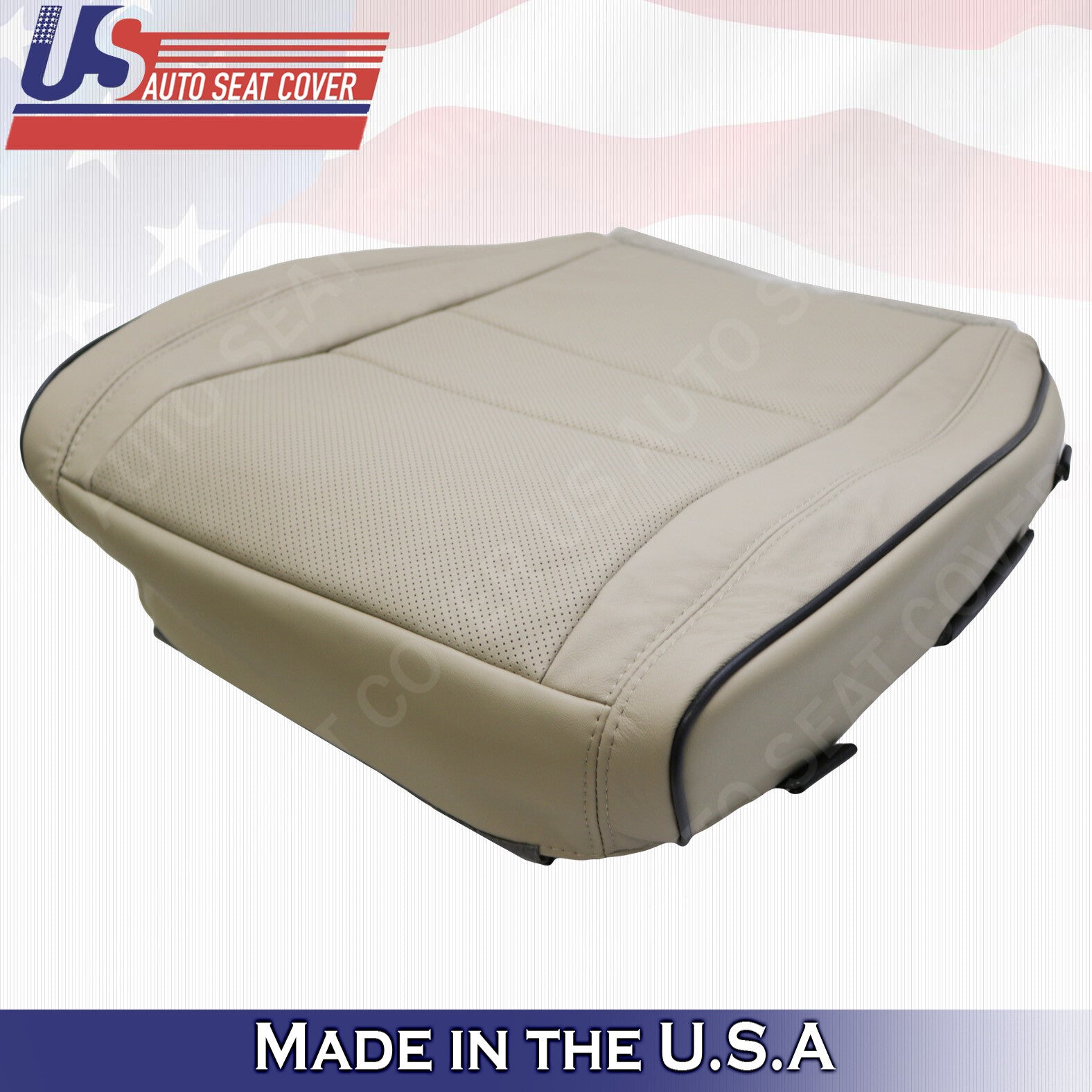 2011 to 2020 DRIVER Bottom Leather Cover in Tan For Jeep Grand Cherokee Overland