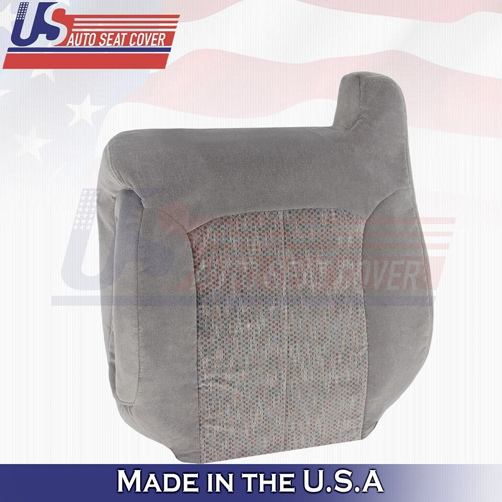 2000 to 2002 For Chevy Suburban Tahoe Driver Top Cloth Seat Cover Pewter Gray