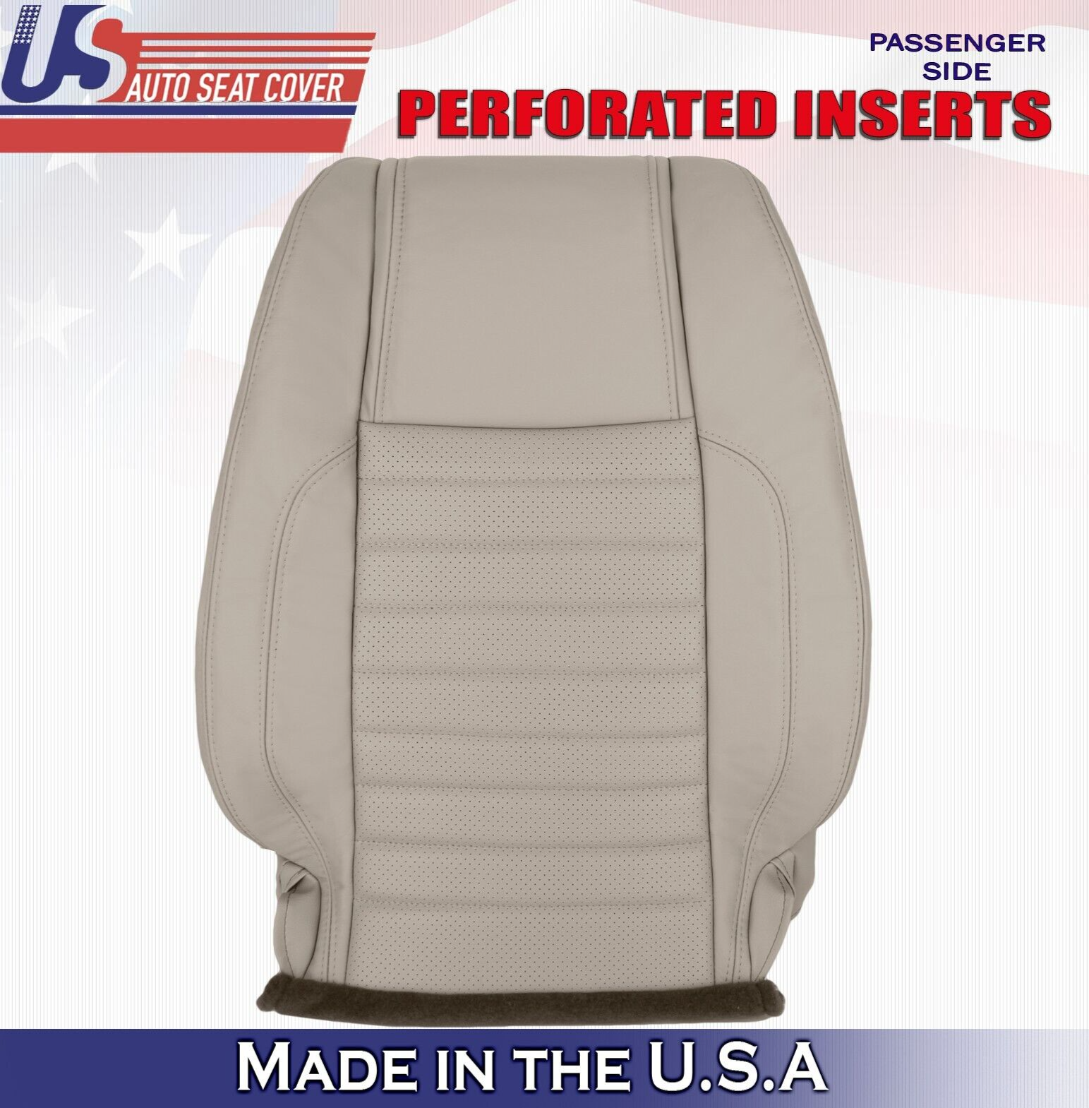 2010 to 2014 Fits Ford Mustang GT Passenger Top Synthetic Leather Cover Lt Stone