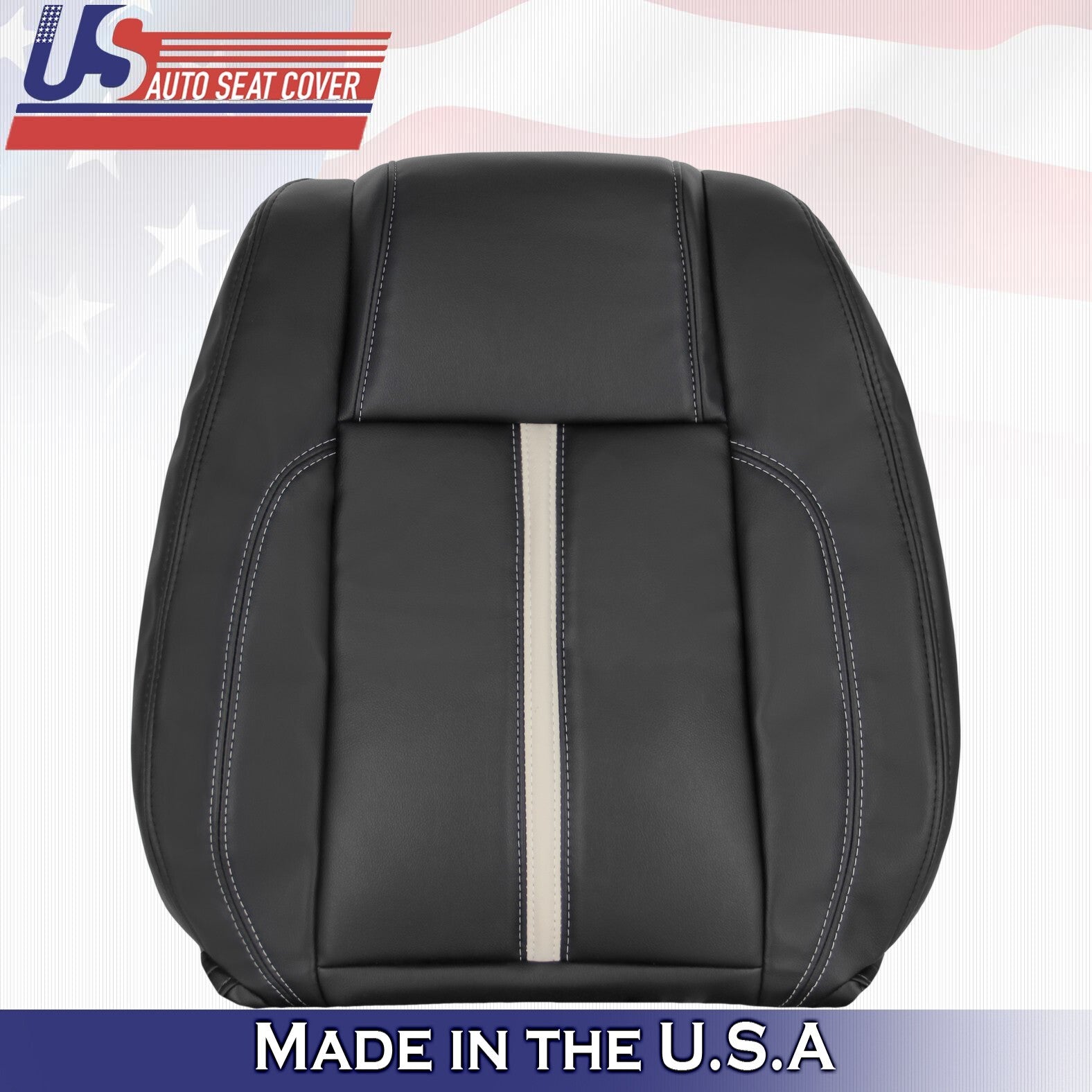2013 2014 For Ford Mustang Gt Coupe Passenger Top & Bottom Leather Covers Black