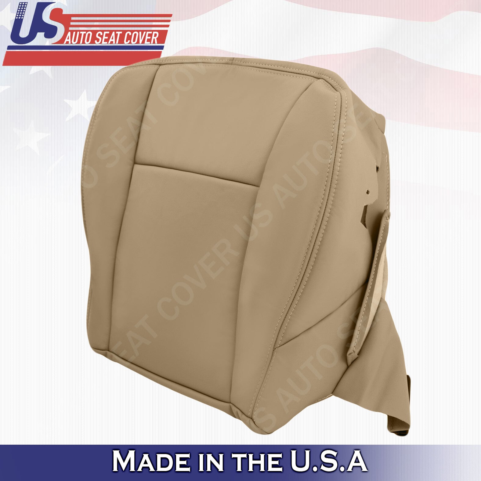 DRIVER PASSENGER Bottom Leather Seat Cover for 2003-2007 Cadillac CTS In "TAN"