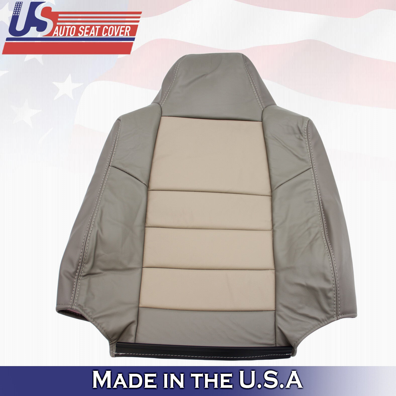 2002 2003 2004 Ford Excursion Eddie Bauer Tan Front Lean Back Leather Seat Cover