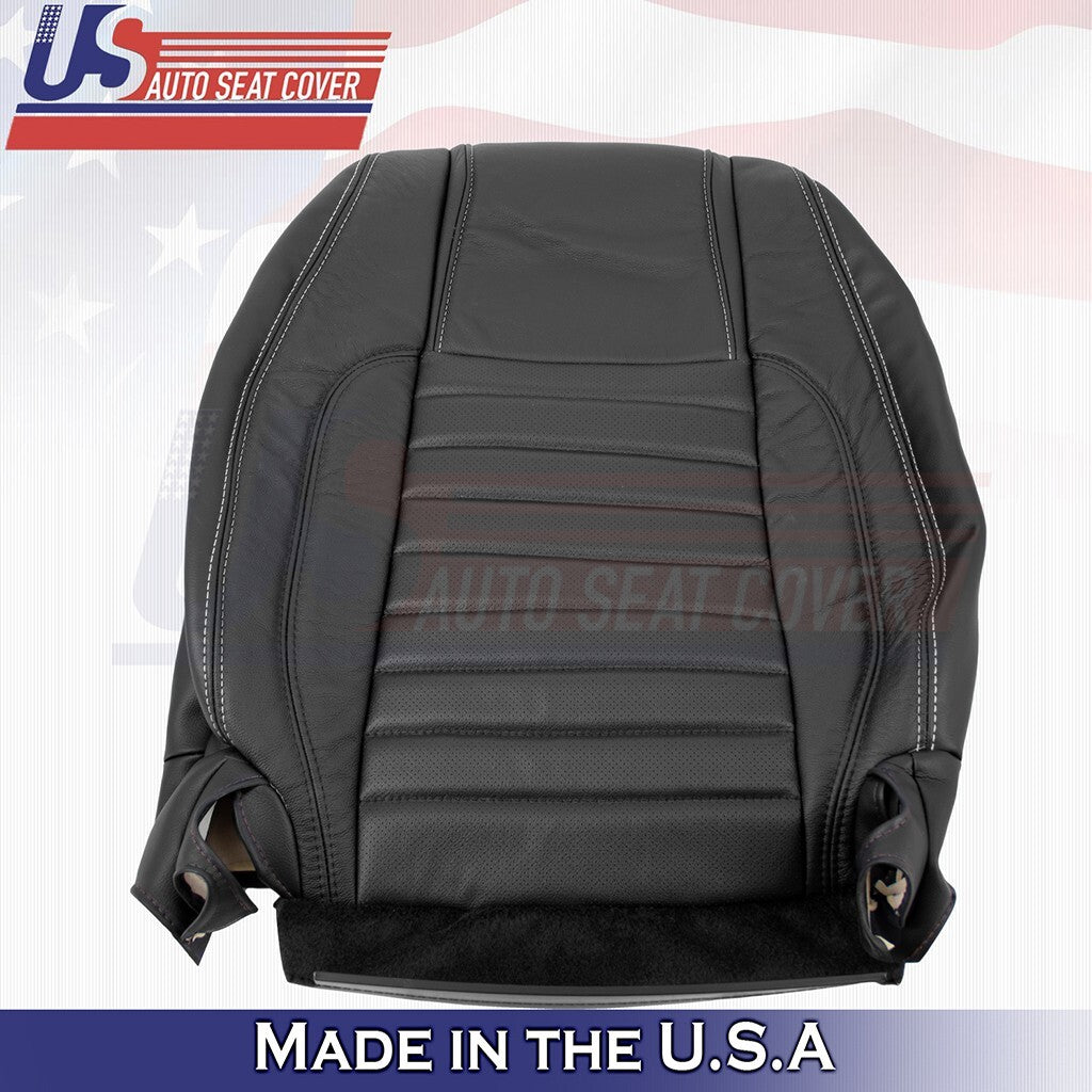 2010 to 2014 For Ford Mustang Passenger Top &Bottom Leather w/ Perf Cover Black