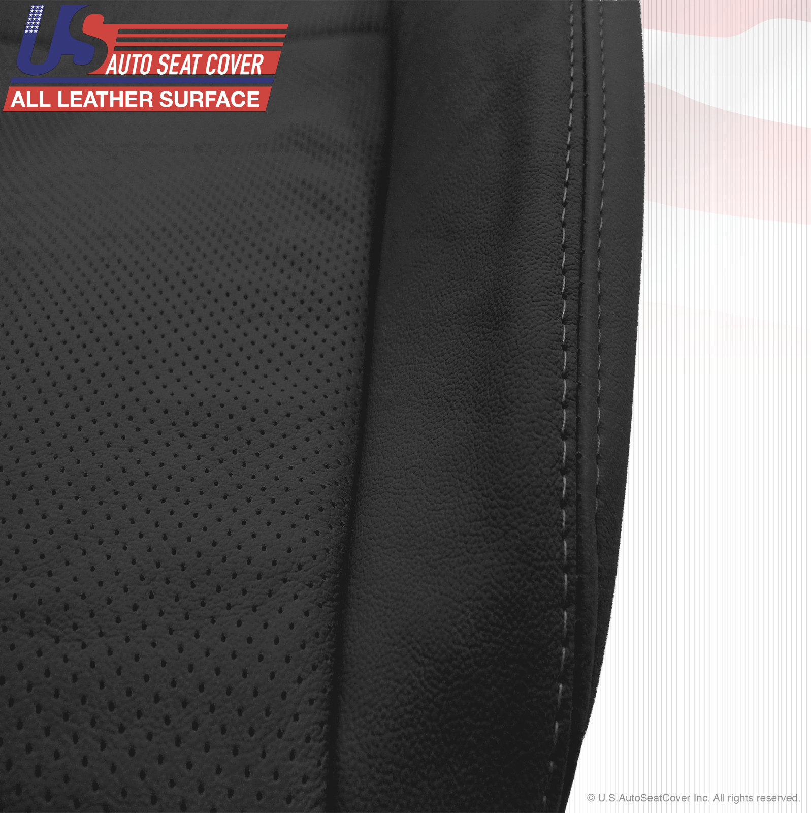For 2004 Acura TL Front Driver Bottom Replacement Cover Perforated Leather Black
