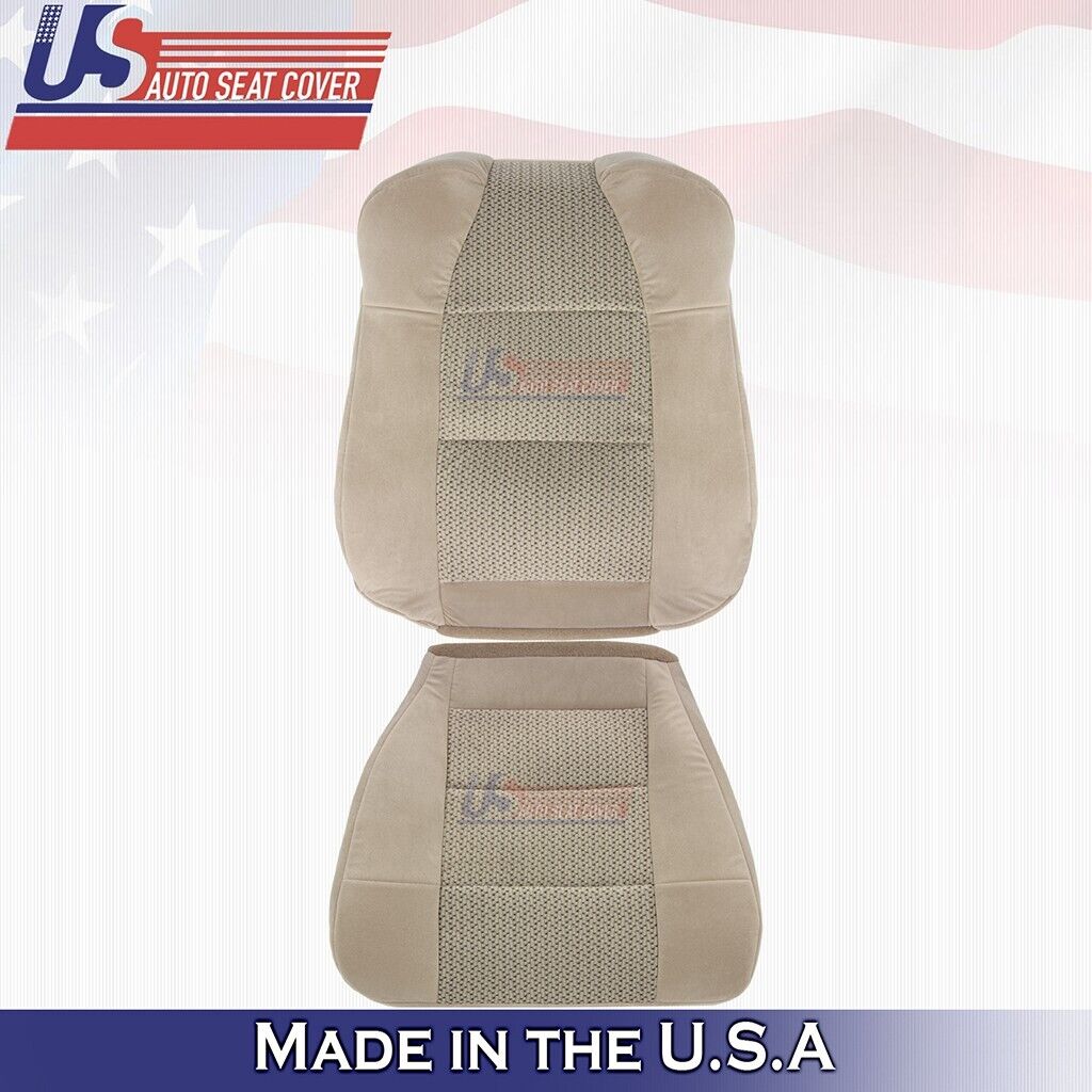 2003 Fits Ford F-150 Extended Cab Driver Top &Bottom Cloth Seat Cover Tan