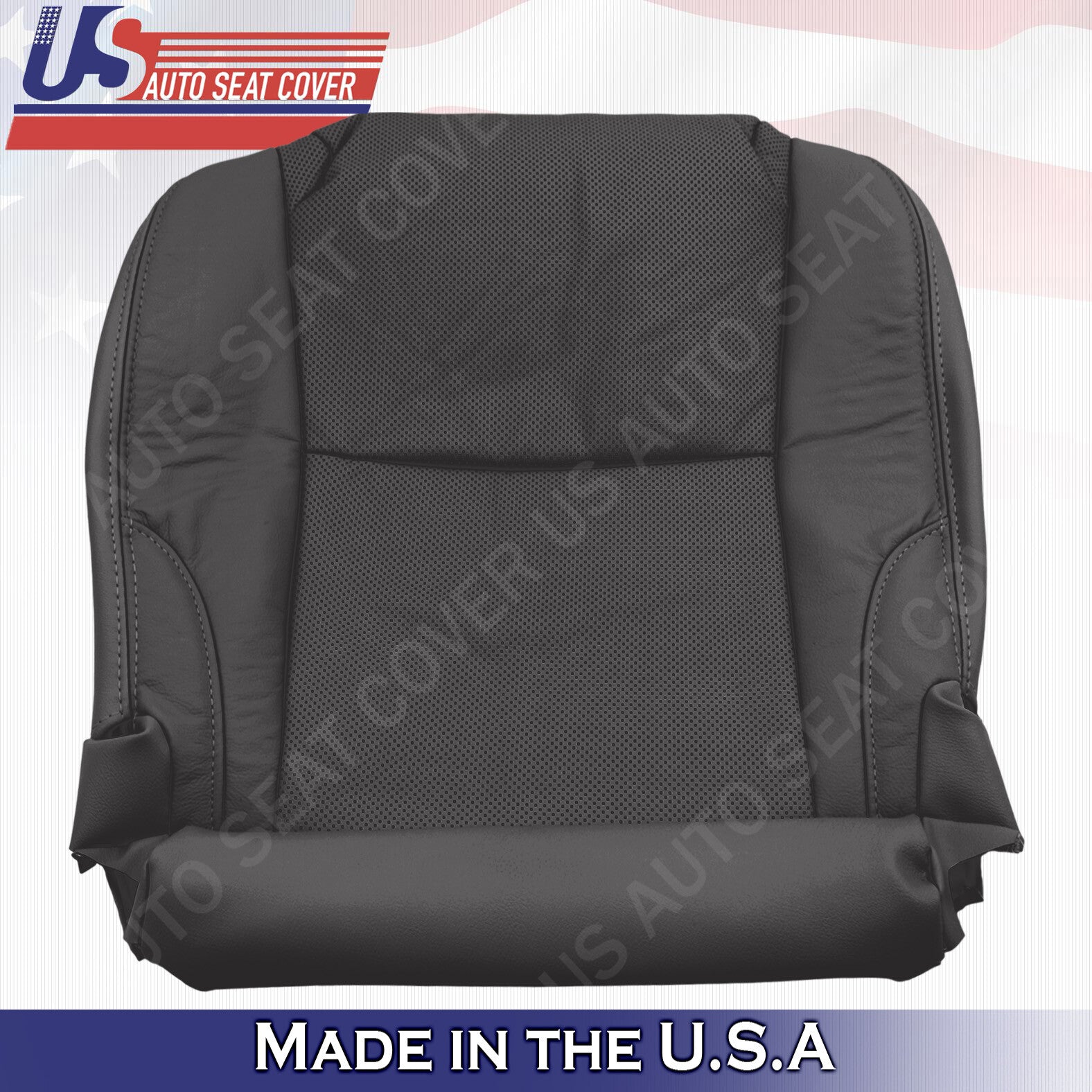 Fits 2006 2007 Lexus IS 250 350 Driver Passenger Bottom Leather Seat Cover Black