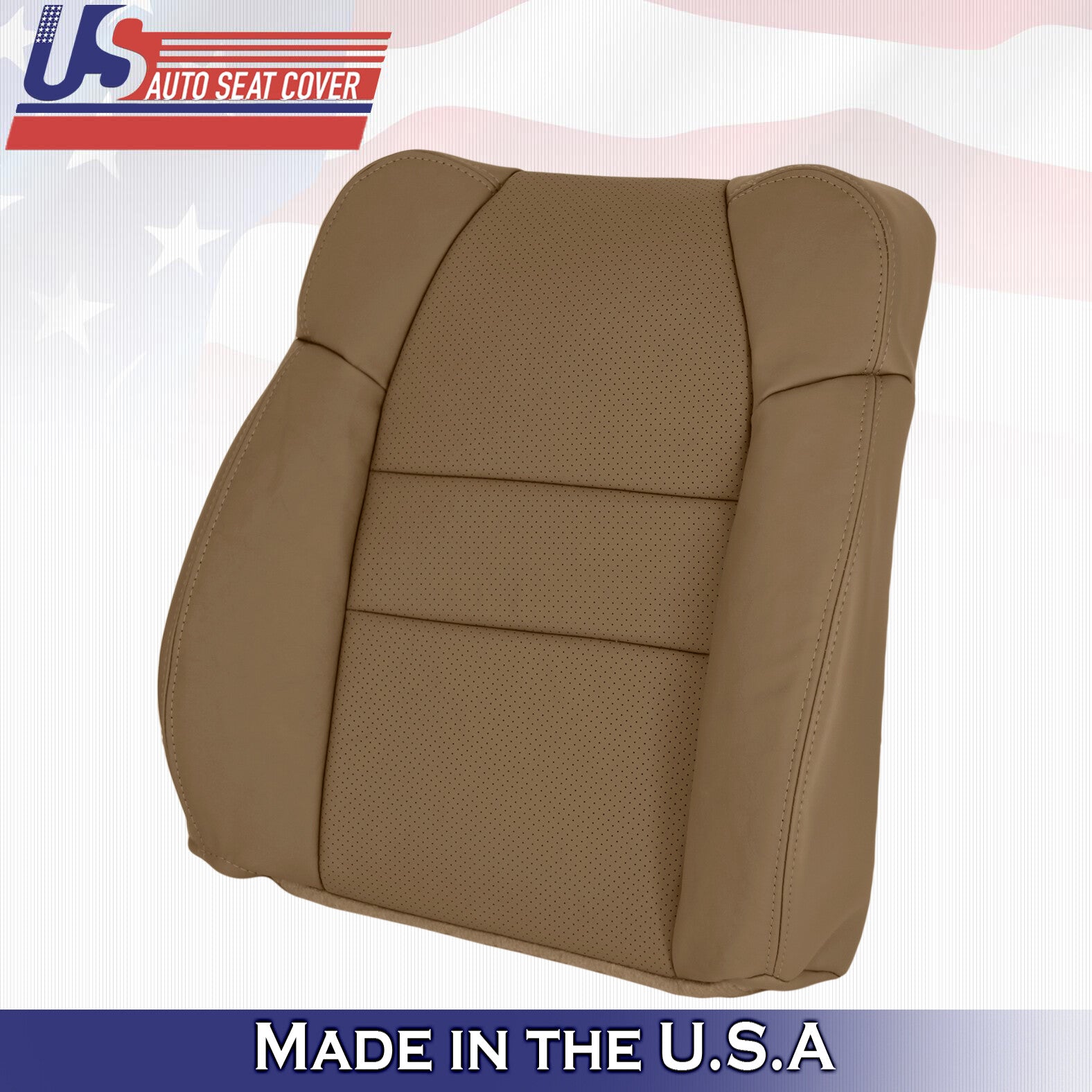 2001 to 2006 For Acura MDX Passenger Side Top Synthetic Leather Seat Cover Tan