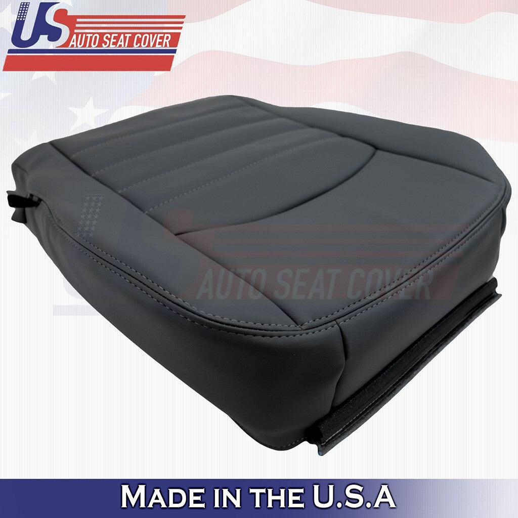 2016 2017 2018 For Dodge Ram ST Driver Top & Bottom Vinyl Seat Covers Black