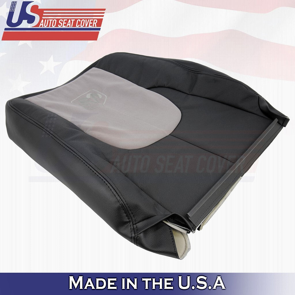 2002 2003 For Dodge Ram 2500 Laramie Driver Bottom&Top Leather/Suede Cover Black