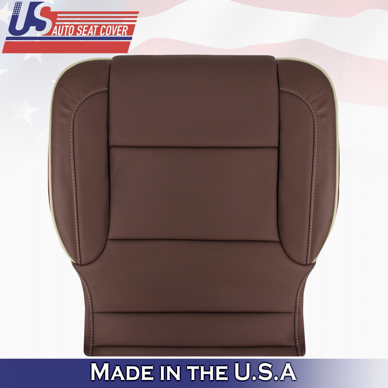 2018 2019 For Chevy Silverado High Country Passenger Bottom Leather Cover Brown