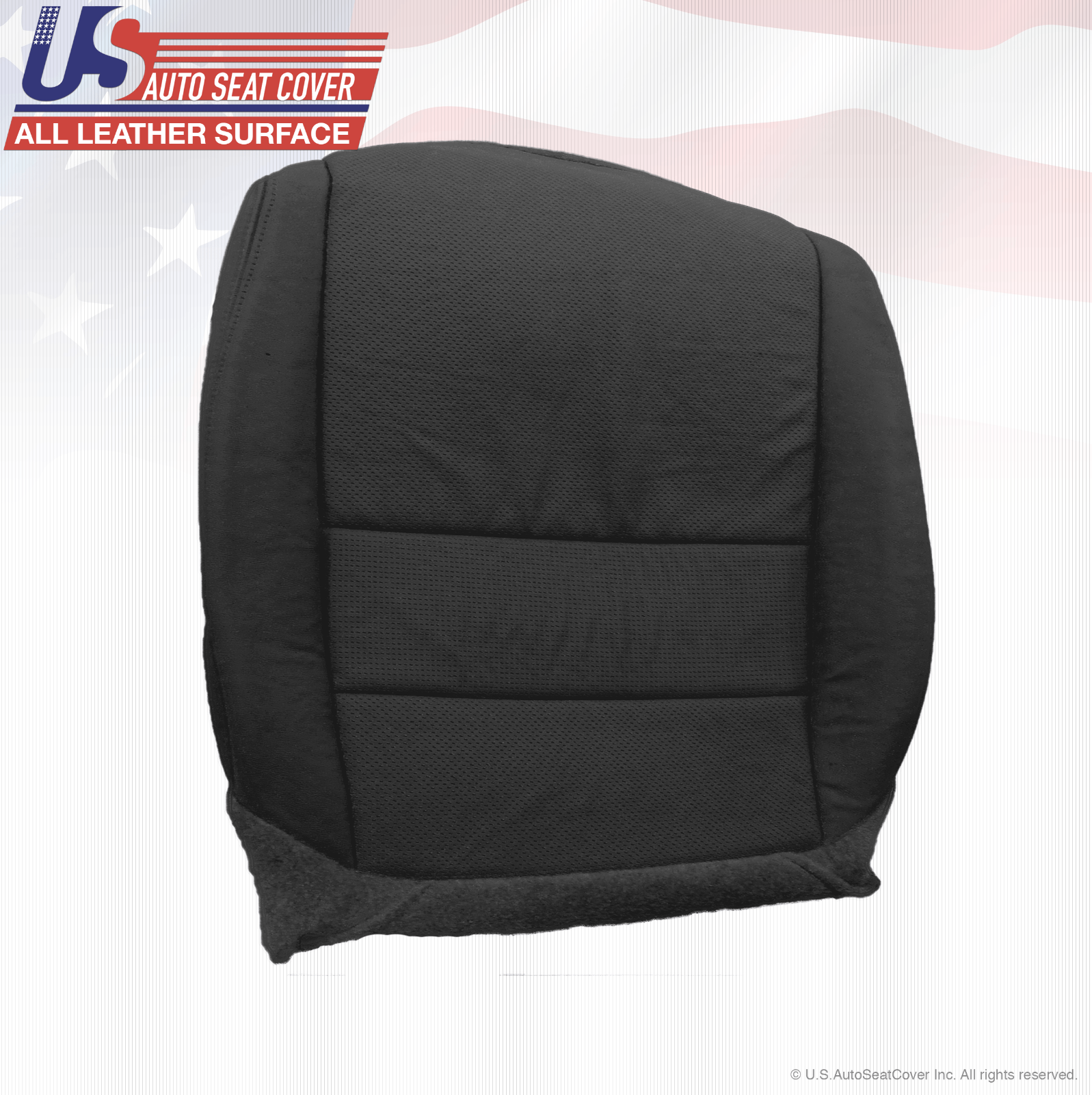 Fits 06 07 Acura TL Driver-Passenger Bottom Replacement Perforated Leather Black