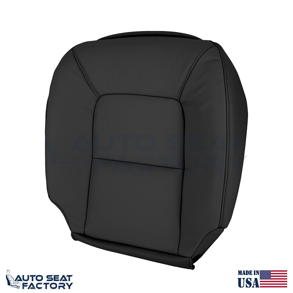 Replacement Fits 2007 - 2016 Volvo S80 PASSENGER Bottom Black Leather Seat Cover
