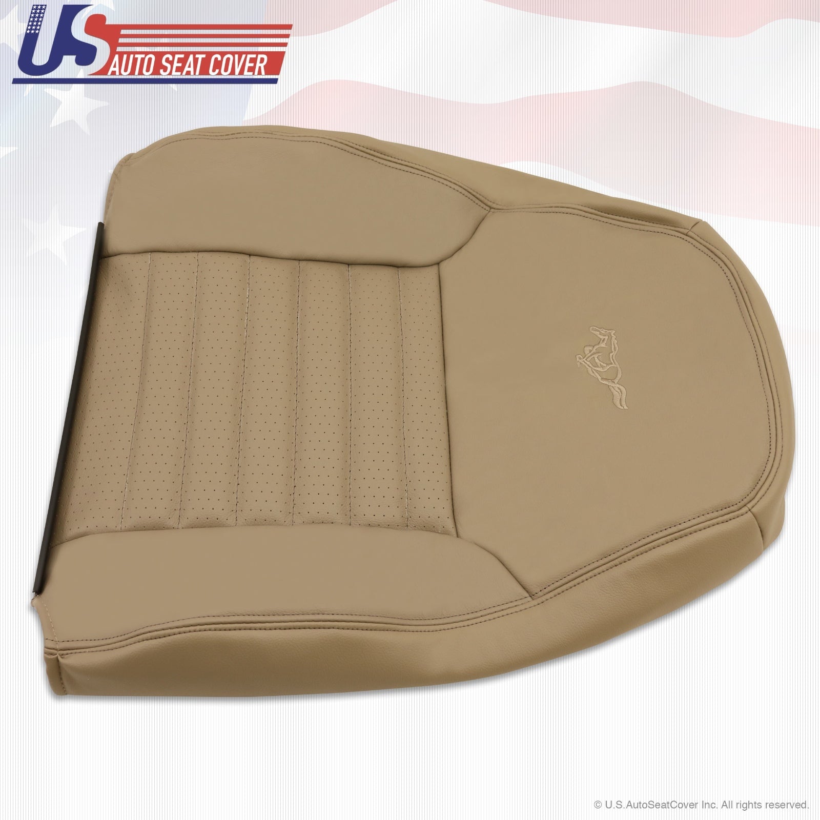 1999 To 2004 Ford Mustang GT Driver & Passenger Bottom & Top leather Covers TAN