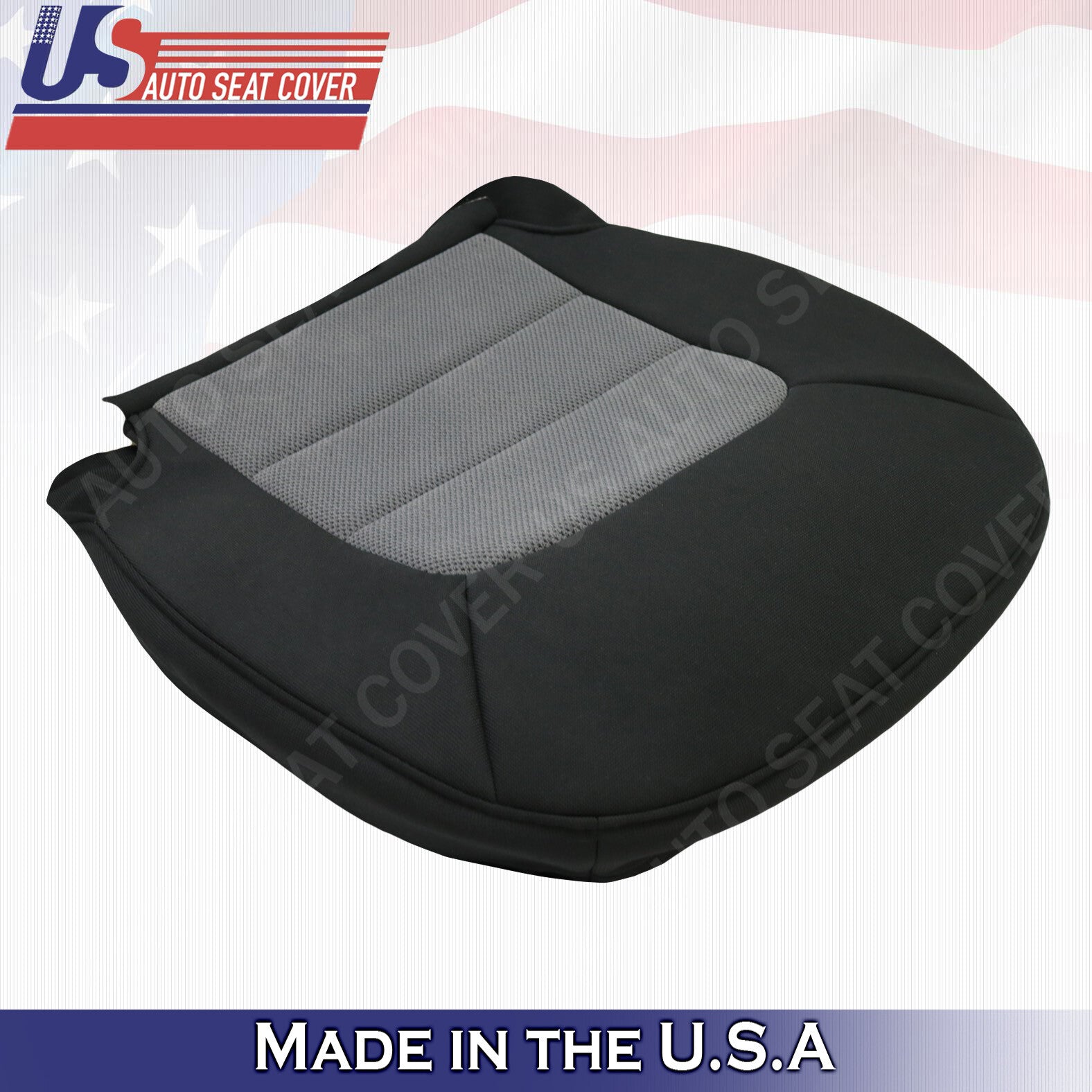 2003 to 2006 Ford Expedition XLT Front Bottoms Cloth Seat Cover 2-tone Dark Gray