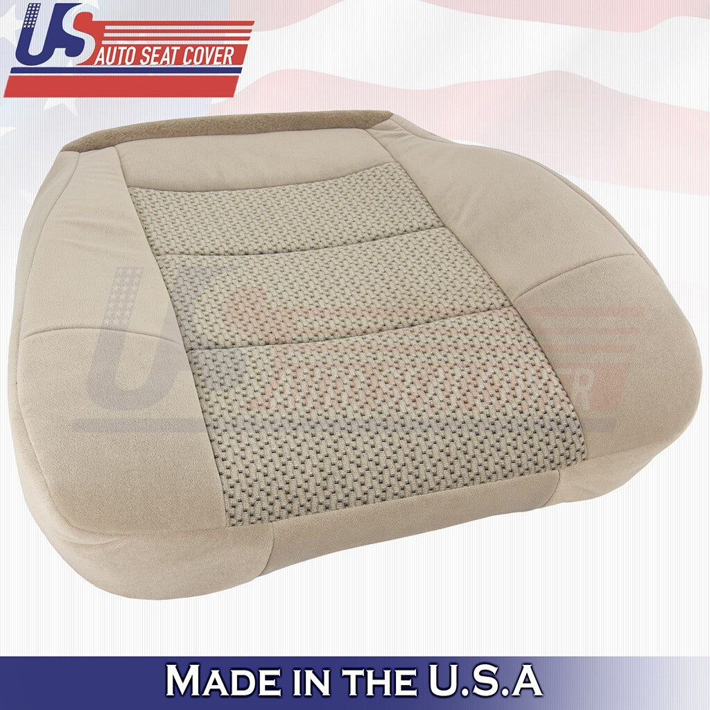 2003 Fits Ford F-150 Extended Cab Passenger Top & Bottom Cloth Seat Cover Tan