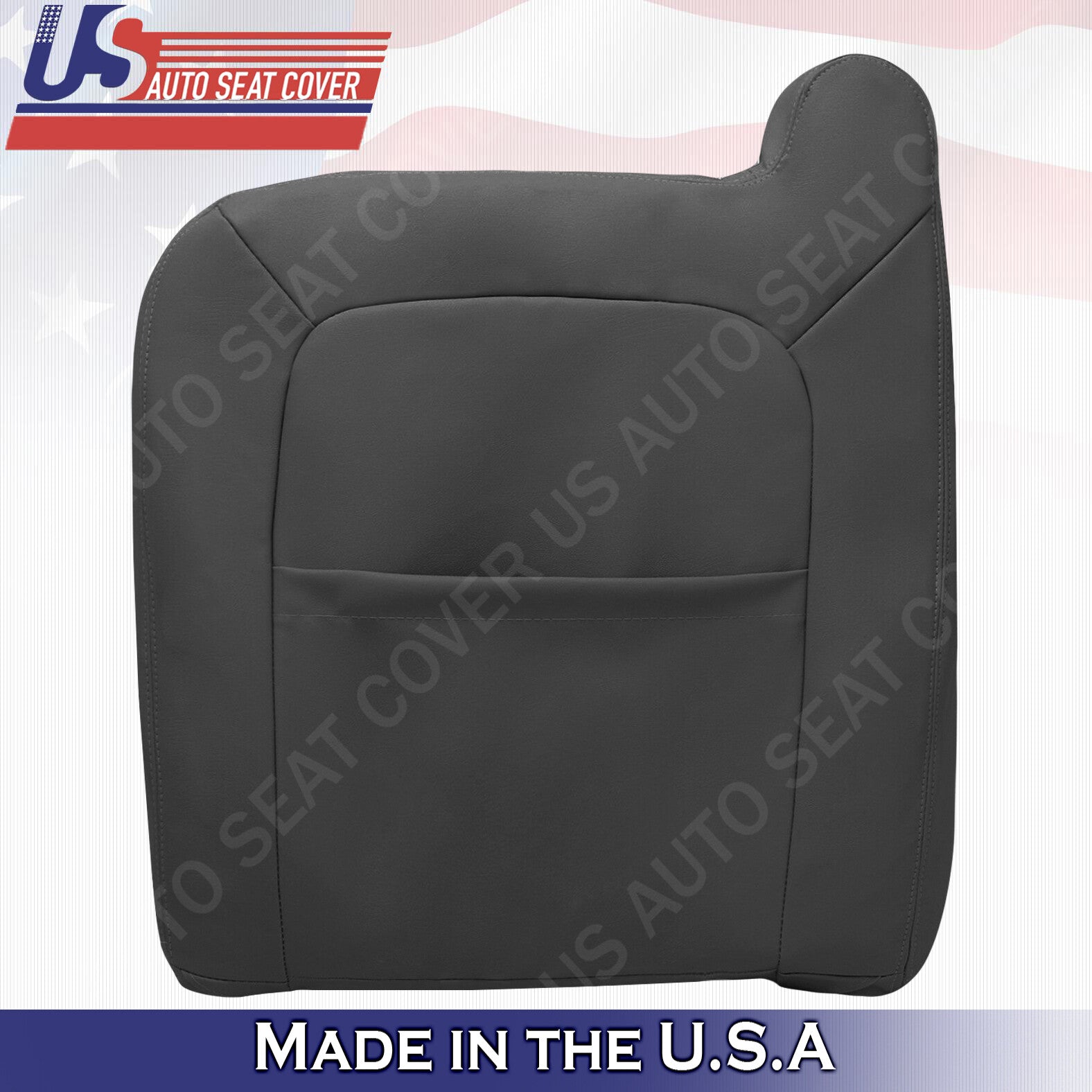 2003 to 2006 Chevy Avalanche PASSENGER Top Leather & Cloth Seat Cover Dark Gray