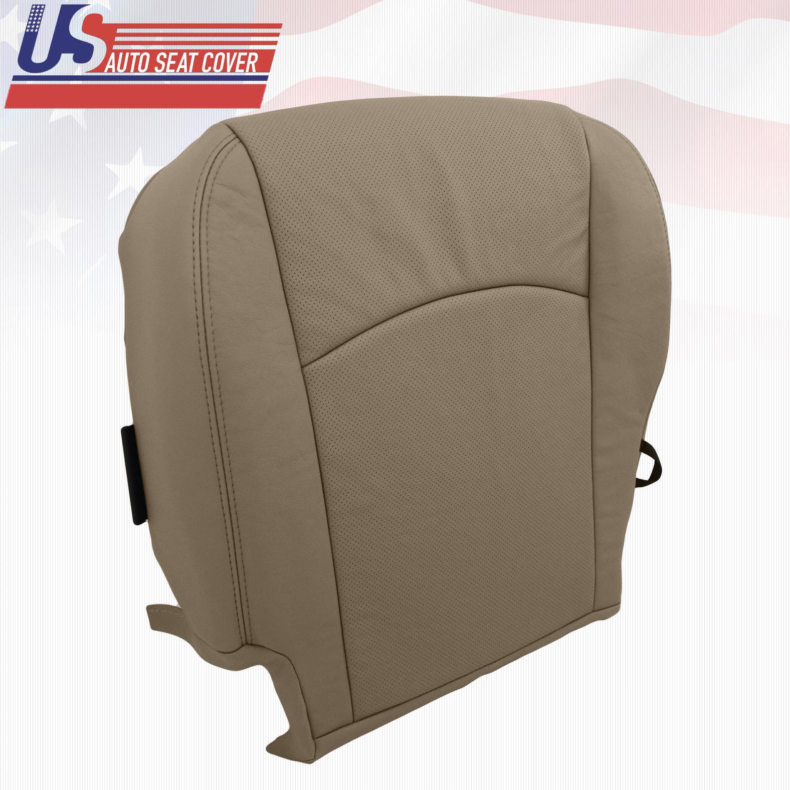 2009-2012 FITS DODGE RAM LARAMIE LEATHER & PERF DRIVER BOTTOM SEAT COVER TAN